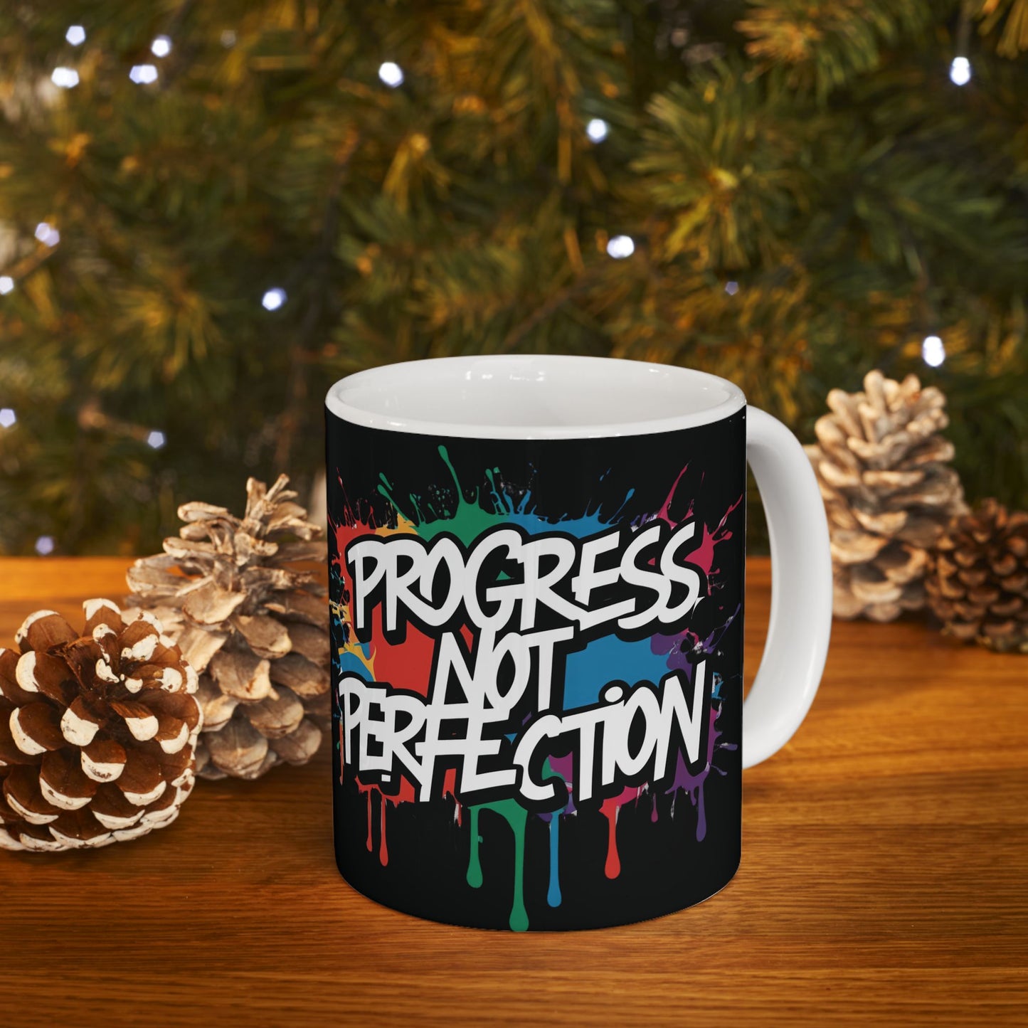 💥 Vibrant 💥Motivational 💥 Stylish Ceramic Mug 💥 Progress Not Perfection 💥 Inspiring Coffee Cup for Daily Motivation 💥 Available In 2 Convenient Sizes 11oz & 15oz 💥