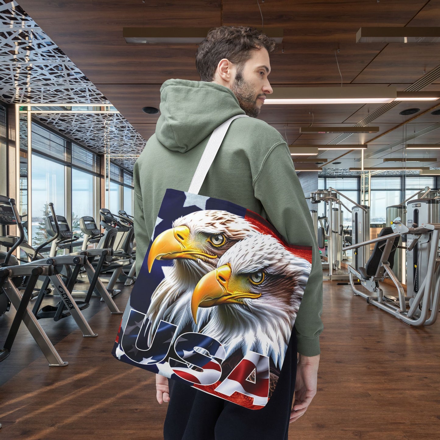 ๐บ๐ธ Patriotic ๐บ๐ธ USA ๐บ๐ธ Bald Eagles ๐บ๐ธ Tote Bag ๐บ๐ธ All Over Print ๐บ๐ธ American Flag Design ๐บ๐ธ Five Different Handle Colors ๐บ๐ธ Red ๐บ๐ธ Navy ๐บ๐ธ Black ๐บ๐ธ Beige ๐บ๐ธ White