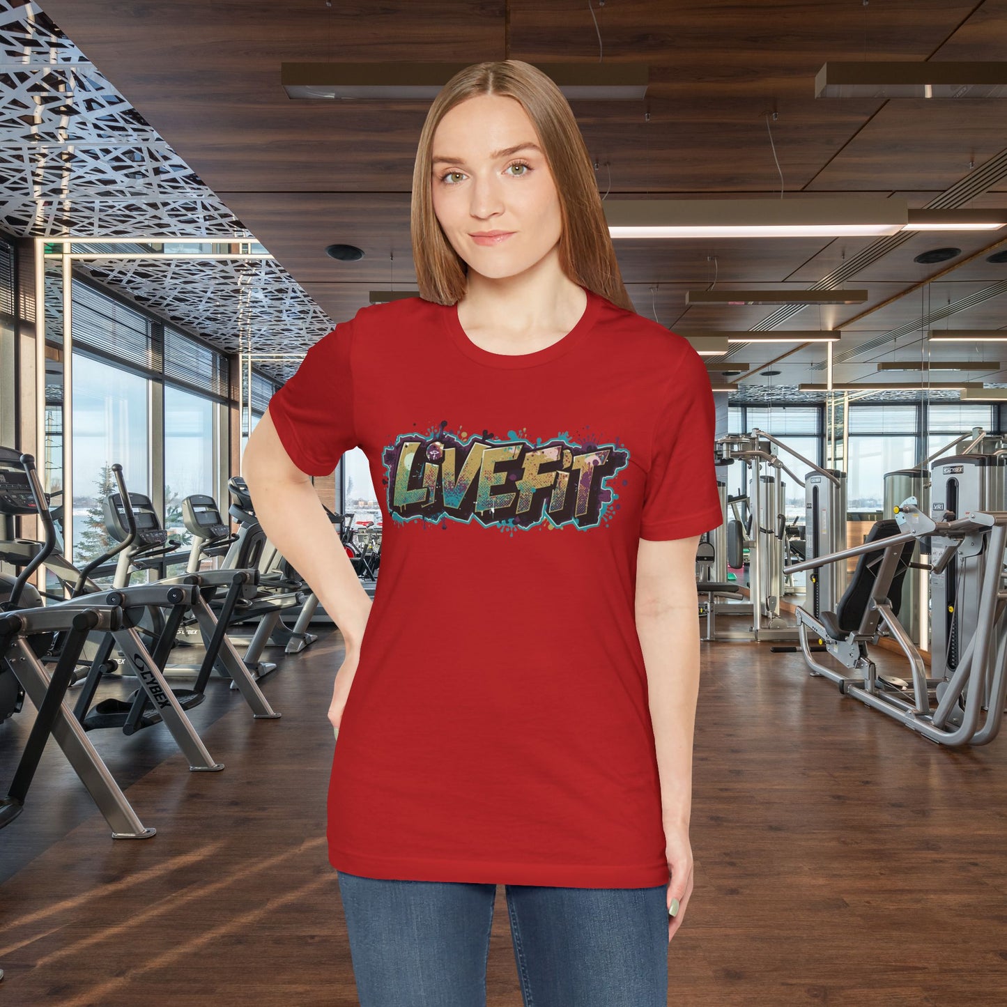 LIVE FIT Graphic Fitness Tee - Motivational Workout Apparel