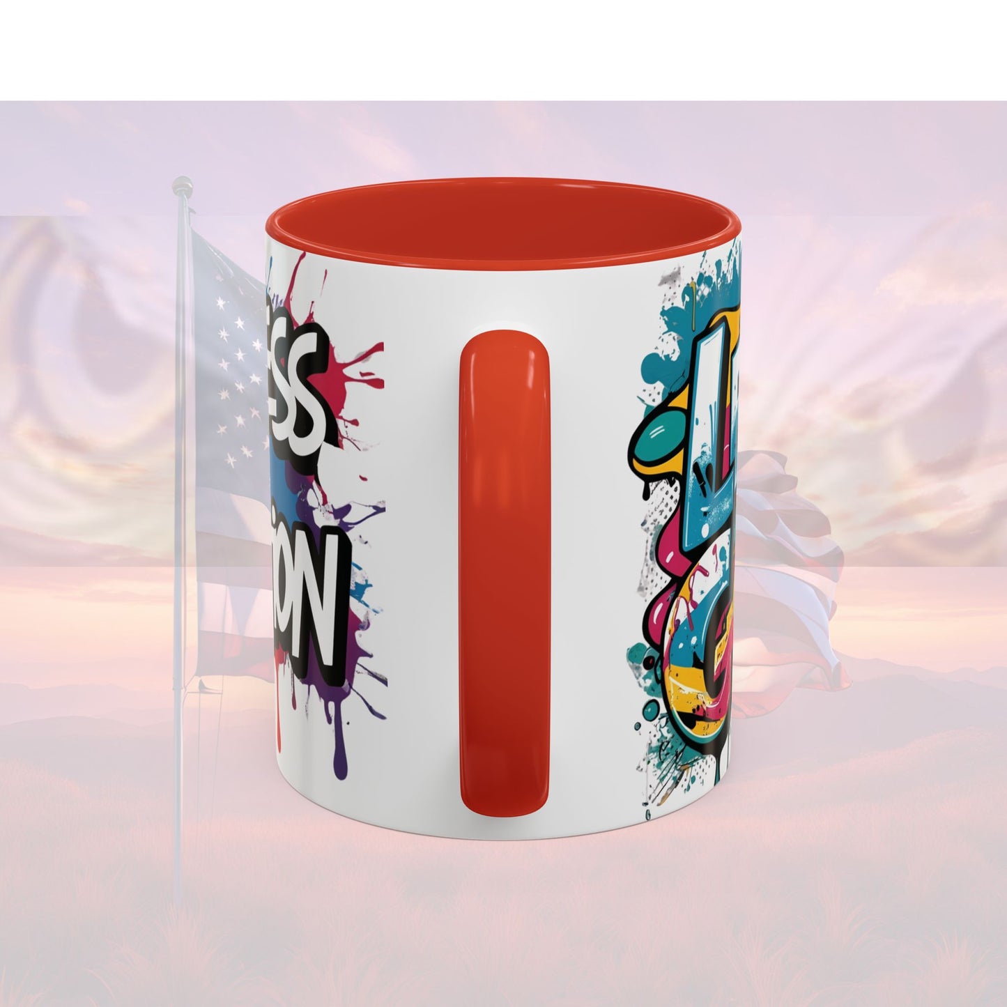 Vibrant Ceramic Mug Inspirational Let's Go! Graffiti Mug Coffee Mug Progress Not Perfection Sizes 11oz & 15oz Birthday Gift Graduation Gift 8 Different Color Options