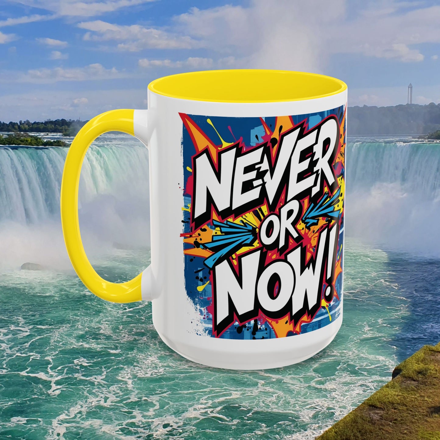 💥Vibrant 💥 Motivational 💥 Ceramic 💥 Coffee Mug 💥 Let's Go! 💥 Never or Now💥 Sizes 11oz 15oz💥 8 Different Colors To Choose From💥
