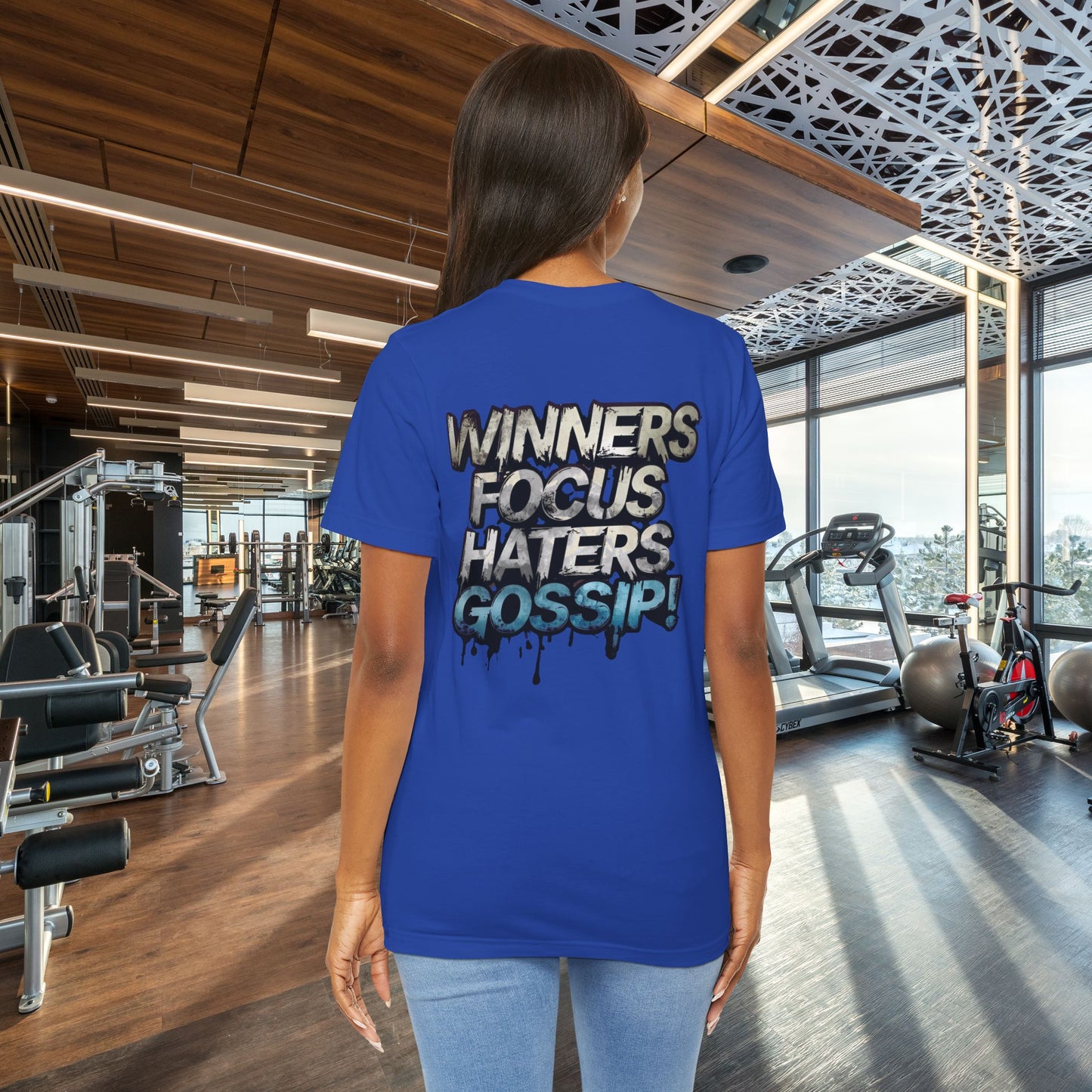 Winners Focus Haters Gossip! Tee - Motivational Graphic Shirt - Unisex Tee for Casual Wear - Gift for Friends - Streetwear Fashion
