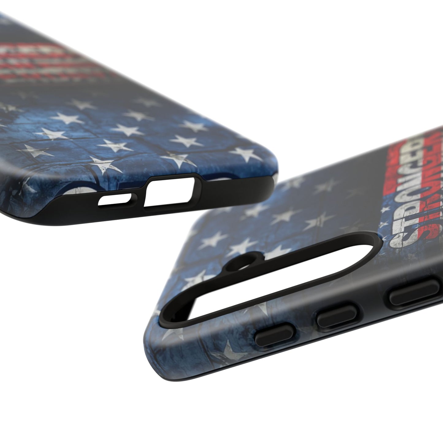 Patriotic Phone Case - Stronger Than Yesterday!, American Flag Design, Gift for Military, Independence Day, Motivational Decor, Tough Cases