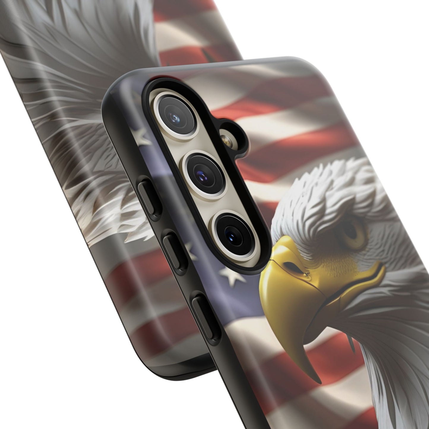 Tough Phone Cases - Patriotic - American Flag Eagle Design - Red White & Blue - Multiple Sizes -