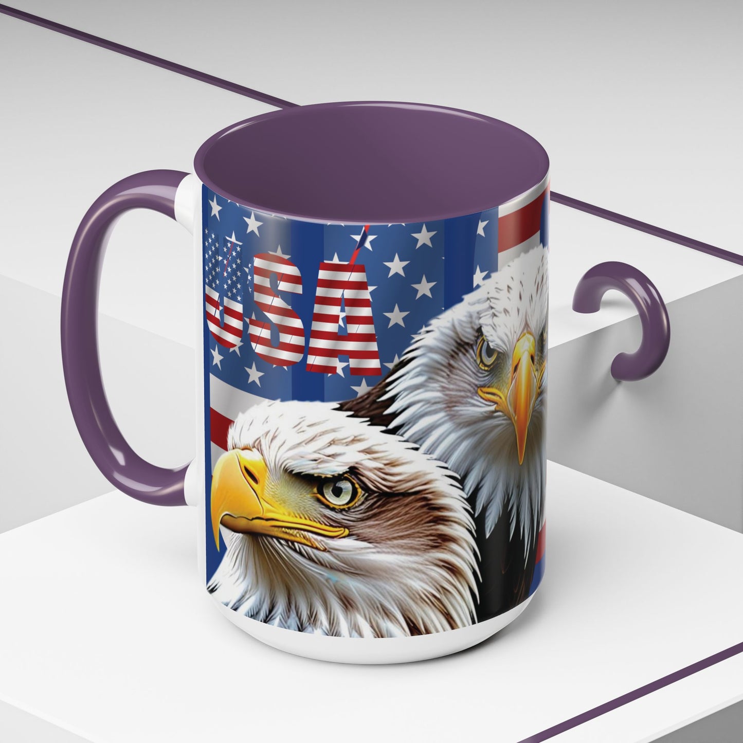 πΊπΈ Eye-Catching πΊπΈ Patriotic πΊπΈ Bald Eagle πΊπΈ Red White & Blue πΊπΈ USA πΊπΈ Accent Coffee Mug πΊπΈπΊπΈ 11oz & πΊπΈ 15oz πΊπΈ Sizes πΊπΈ 8 Color Options πΊπΈ Red πΊπΈ Black πΊπΈ Light Blue πΊπΈ Yellow πΊπΈ Orange πΊπΈ Navy πΊπΈ Pink πΊπΈ Purple