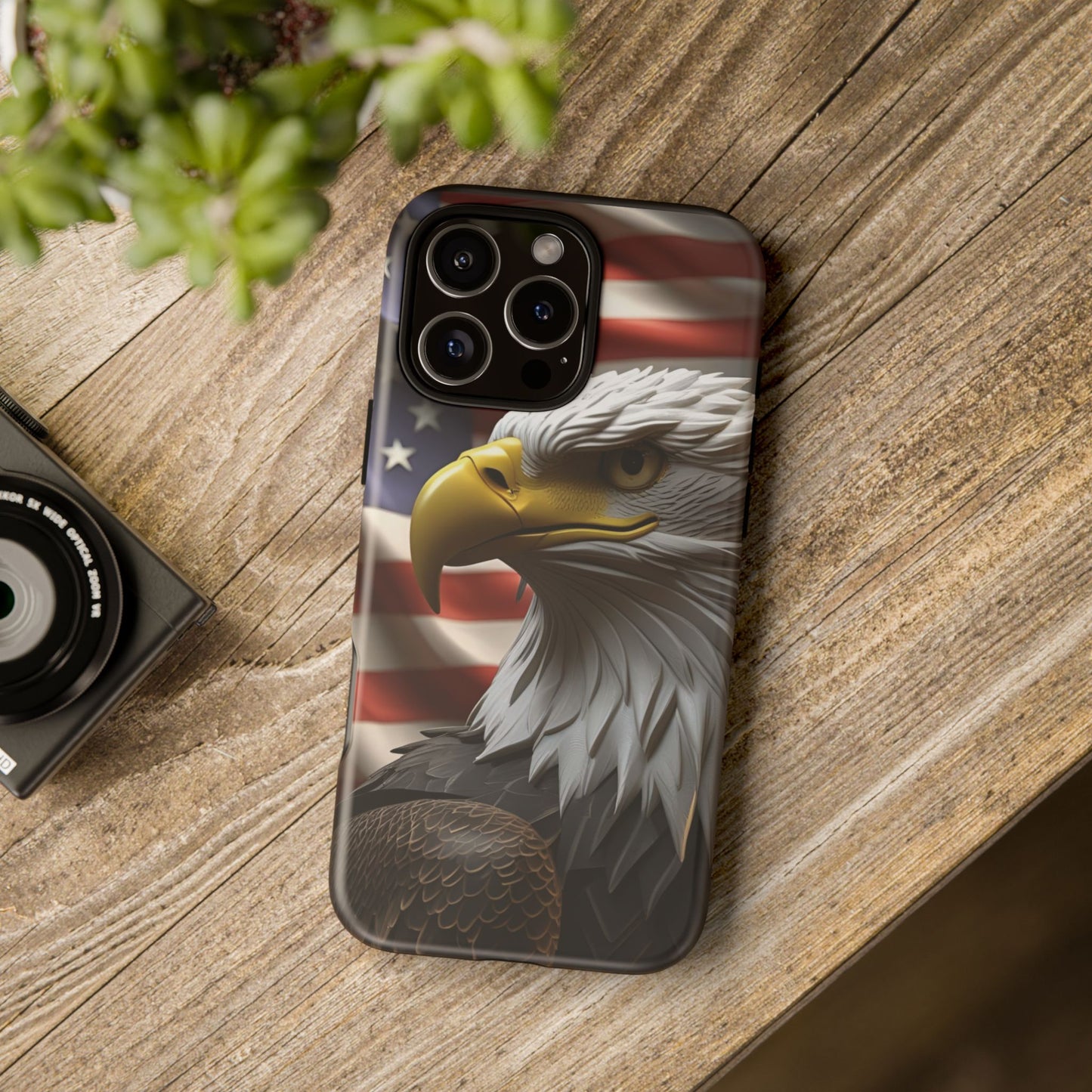 Tough Phone Cases - Patriotic - American Flag Eagle Design - Red White & Blue - Multiple Sizes -
