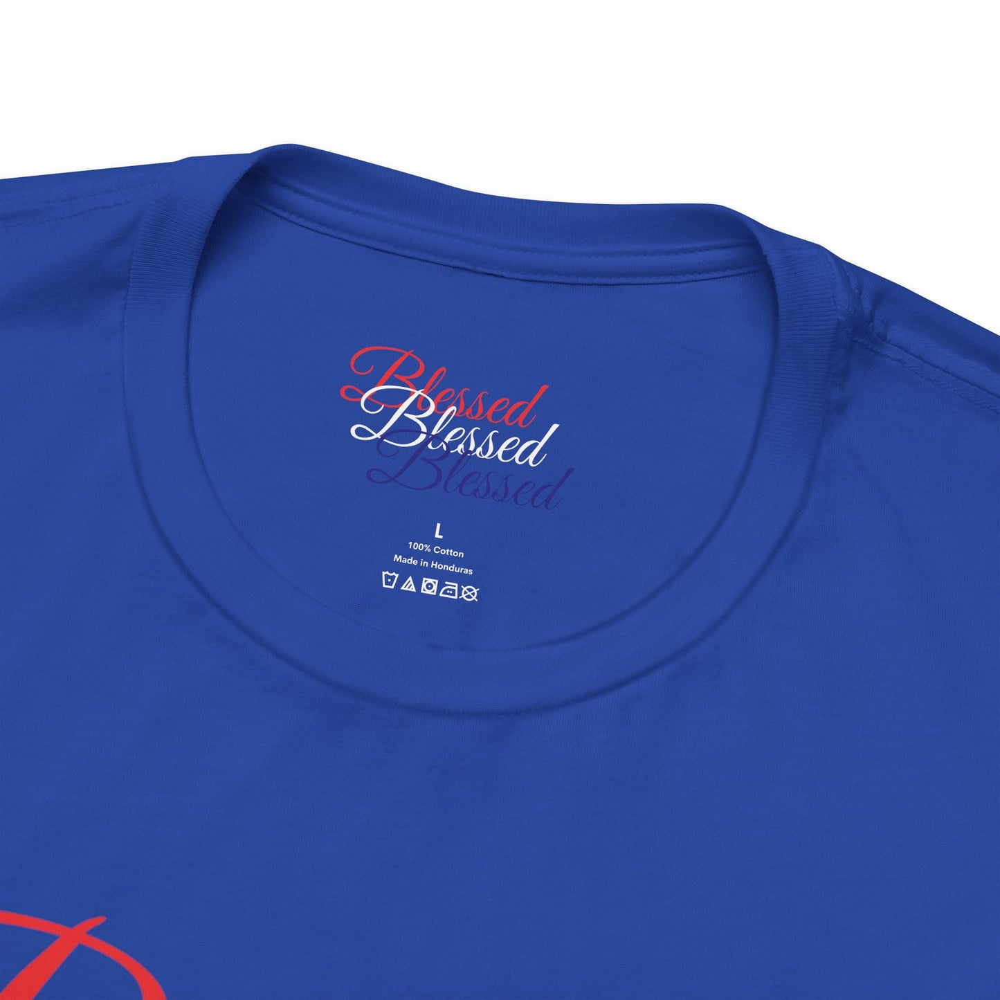 Red White Blue Blessed Design Unisex Tee