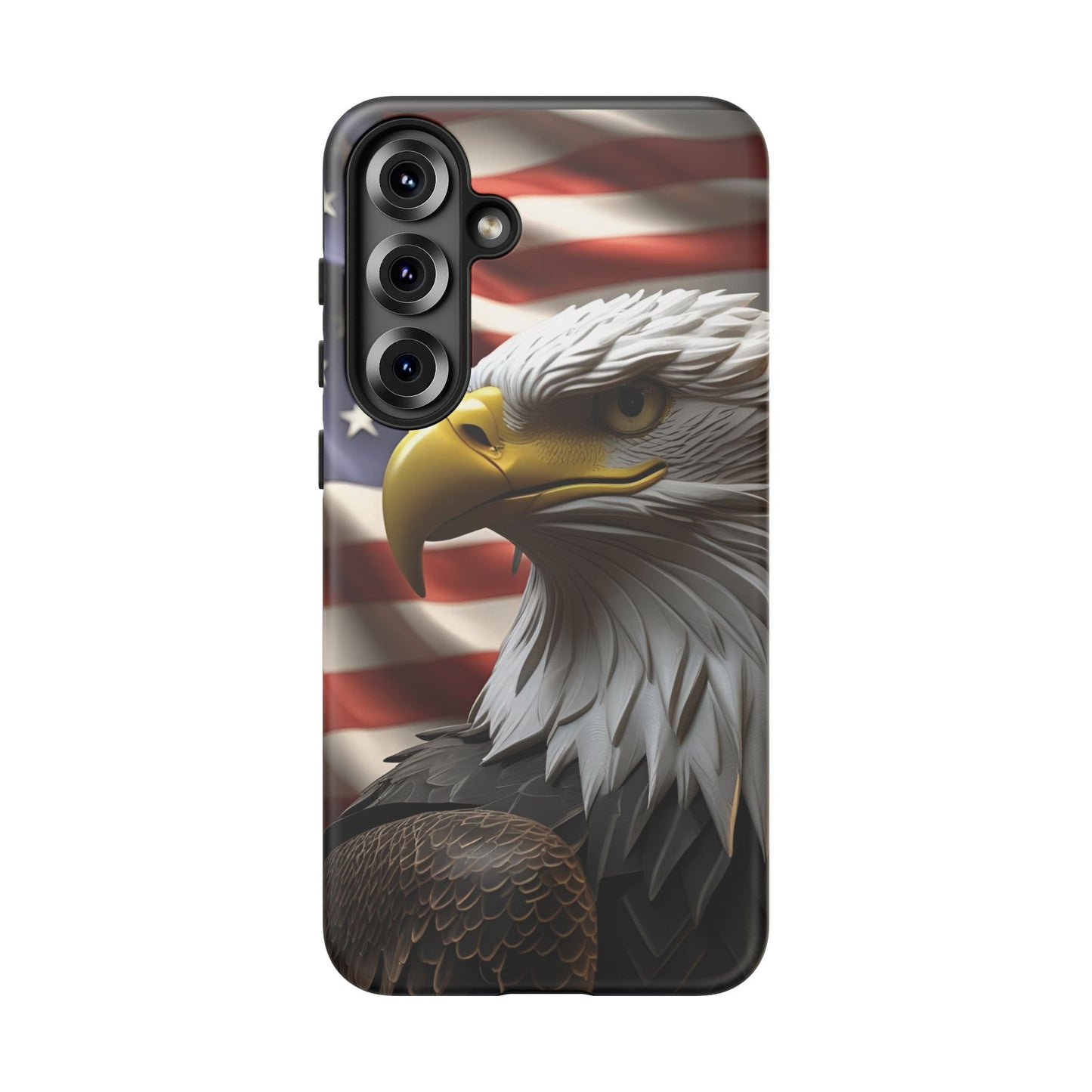 Tough Phone Cases - Patriotic - American Flag Eagle Design - Red White & Blue - Multiple Sizes -
