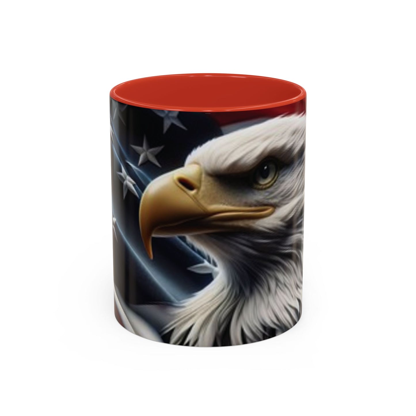 Patriotic Eagle Coffee Mug, 11oz & 15oz, US Flag Mug, Gift for Veterans, Independence Day Decor, Americana Drinkware