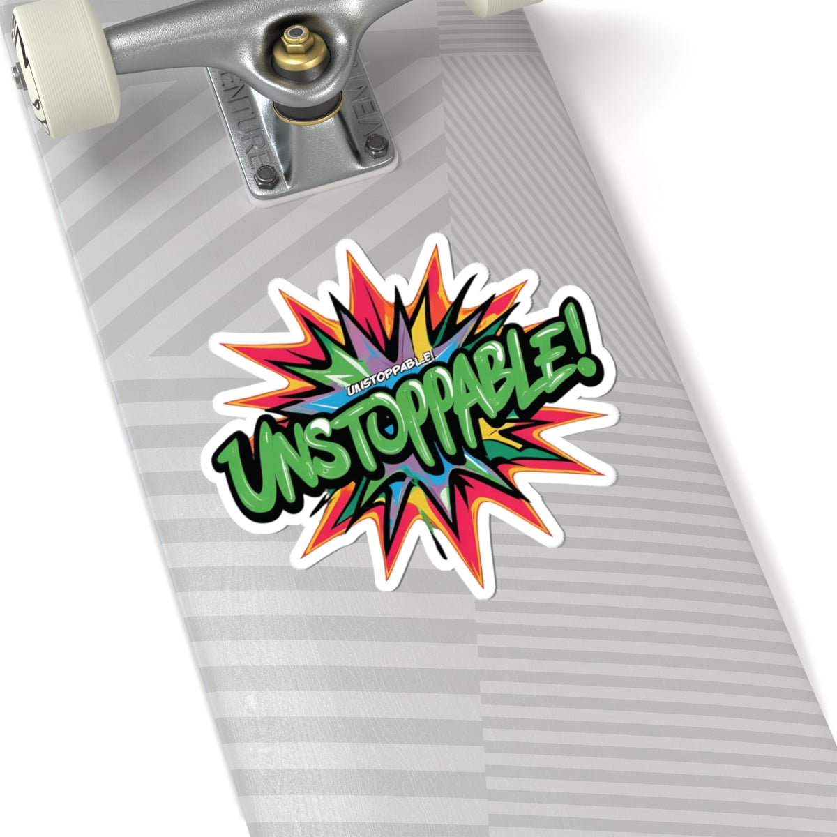 Vibrant Unstoppable Print Kiss-Cut Stickers | Motivational Decals for Laptops, Water Bottles, Gifts, Home Decor & Crafting