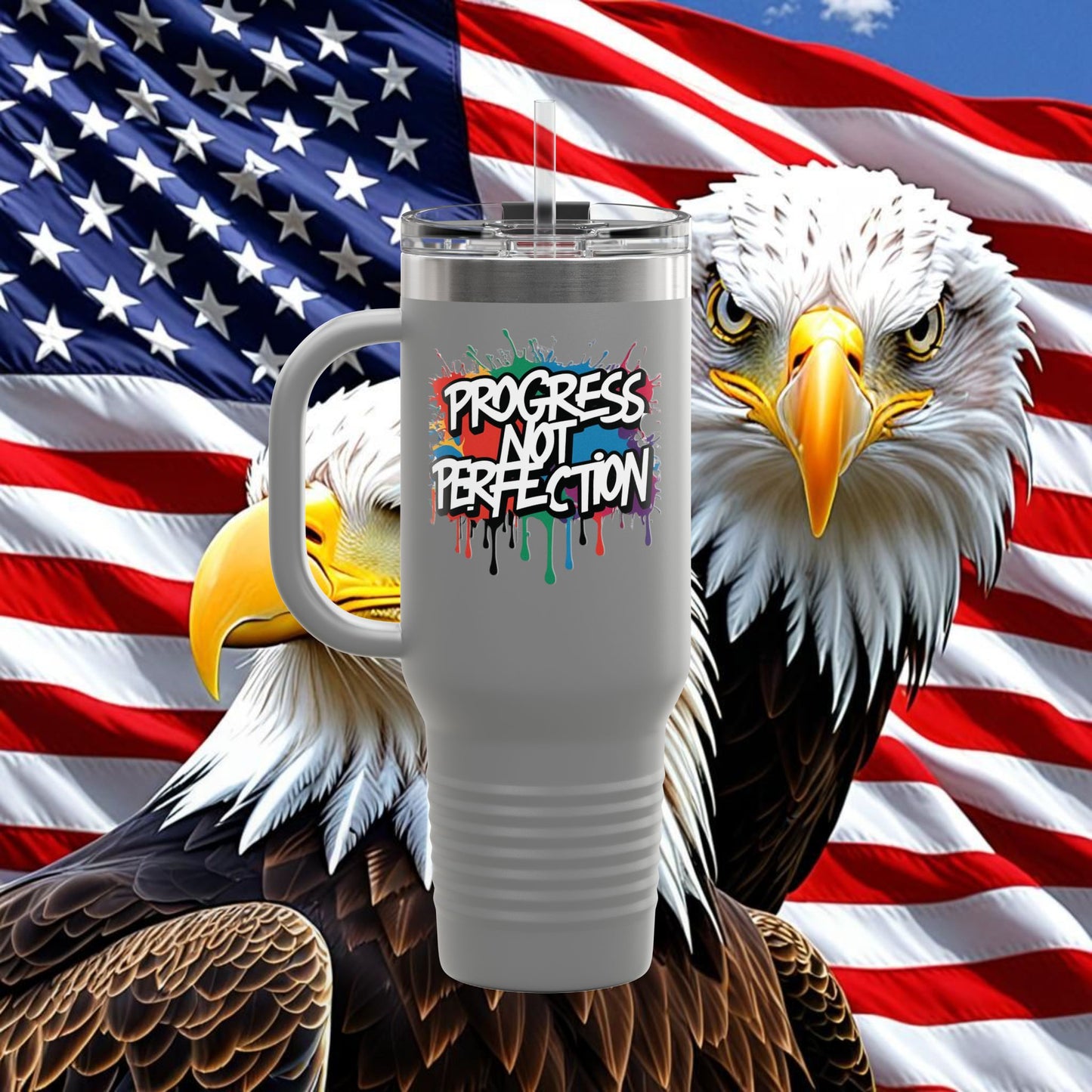 💥Inspirational 💥 Vibrant 💥 Durable 💥 Stainless Steel 💥 Insulated 💥 Travel Mug-Tumbler 💥 40oz 💥 Leak-Proof Lid 💥 8 Different Colors To Choose From 💥 Motivation On The Move 💥