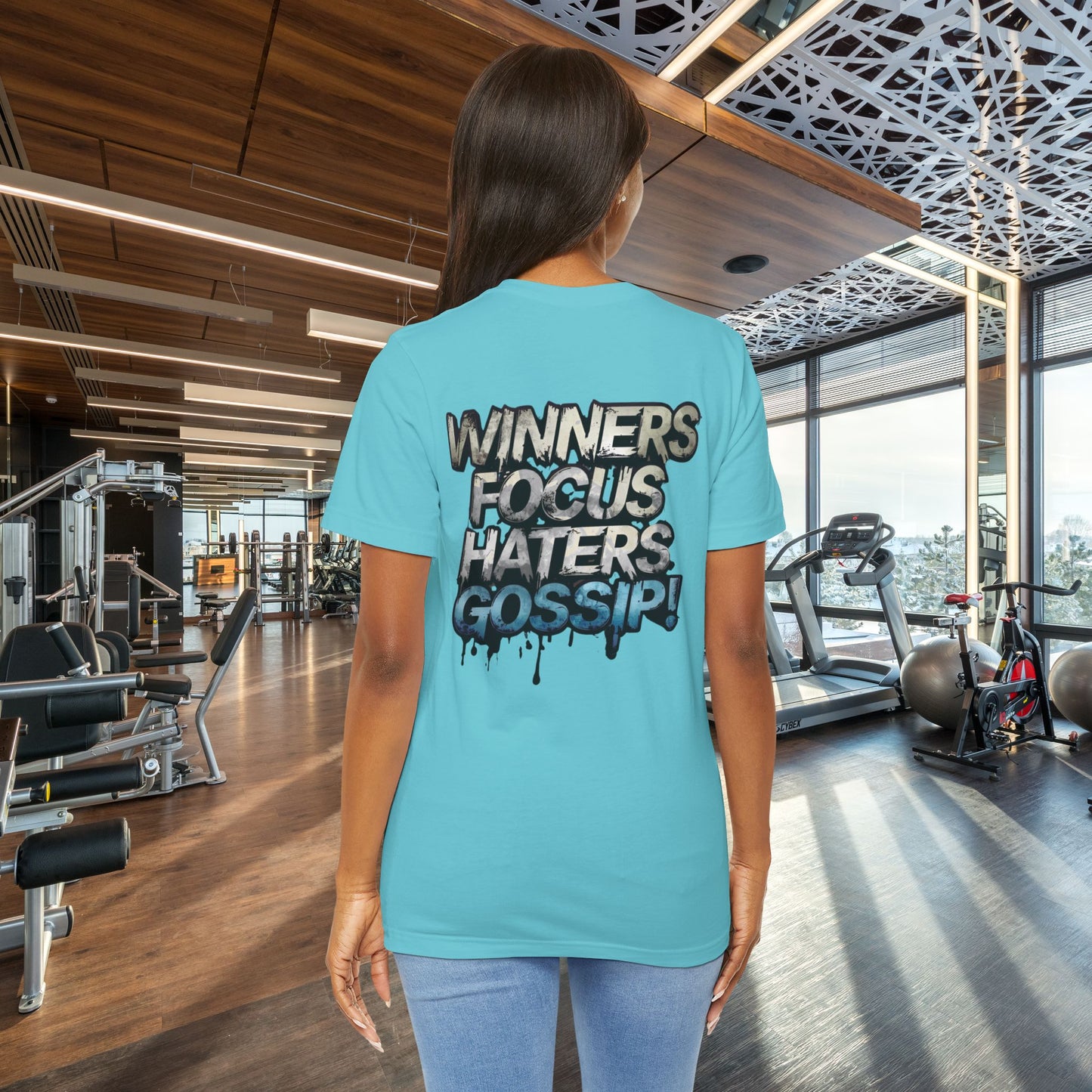 Winners Focus Haters Gossip! Tee - Motivational Graphic Shirt - Unisex Tee for Casual Wear - Gift for Friends - Streetwear Fashion