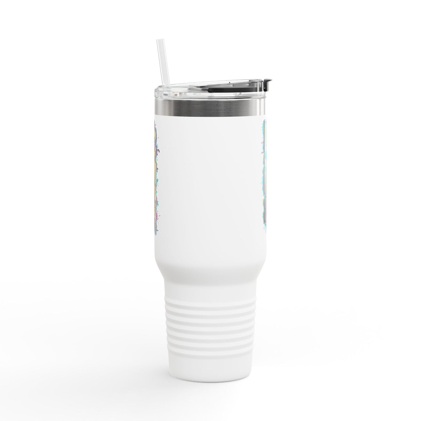 Insulated Travel Mug, Live Fit, 40oz Fitness Water Bottle, Gym Coffee Cup, Durable Travel Tumbler, Motivational Drinkware