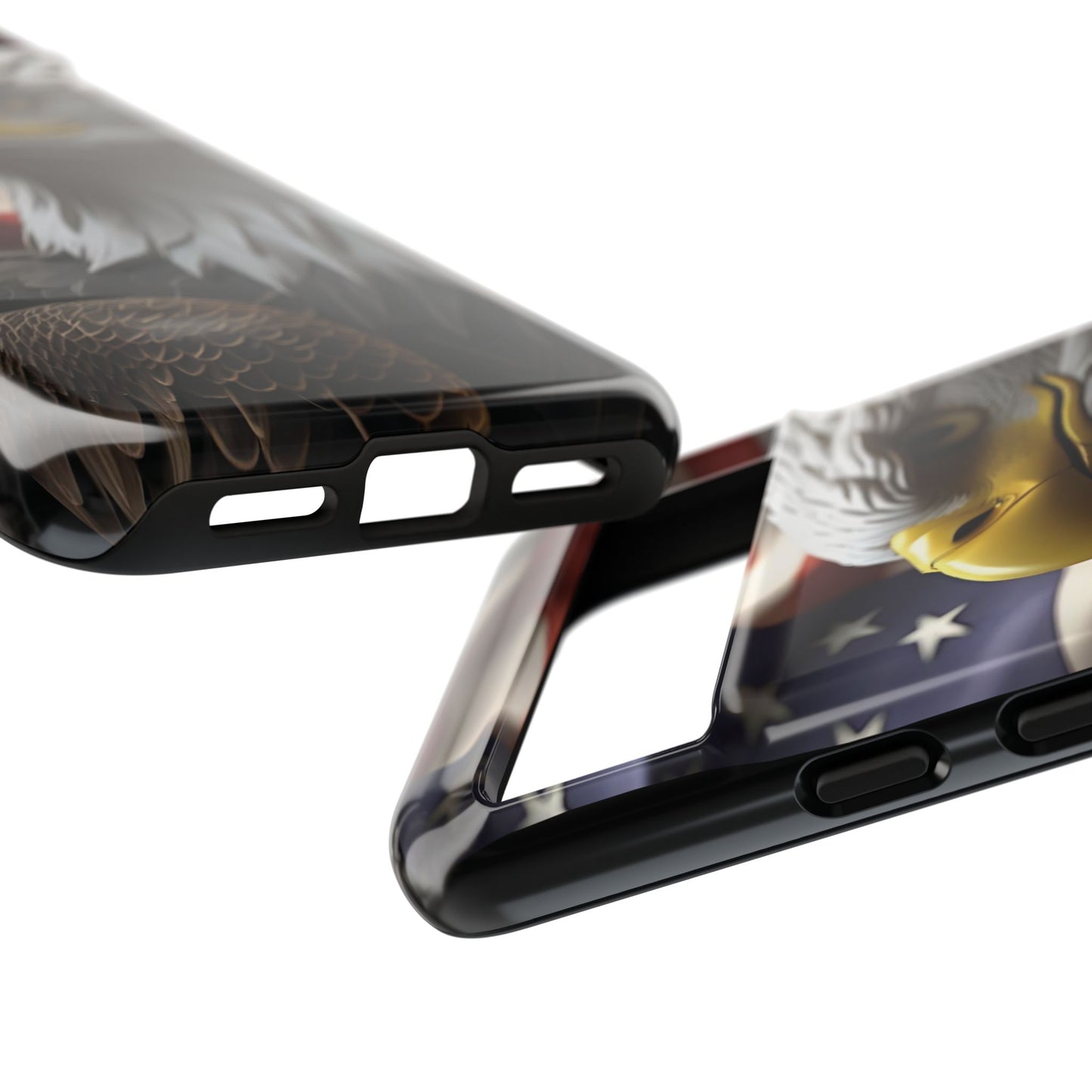 Tough Phone Cases - Patriotic - American Flag Eagle Design - Red White & Blue - Multiple Sizes -