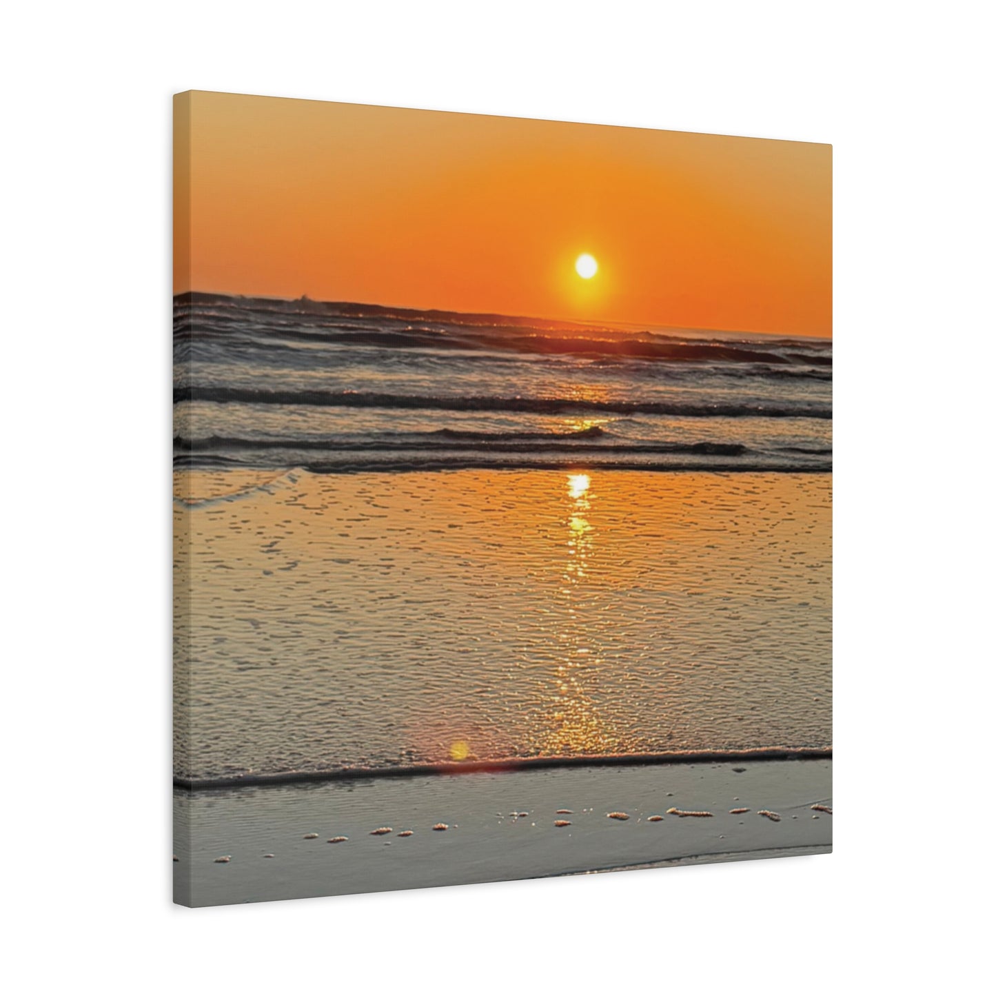 Stunning Sunset Beach Canvas Print, Ocean Decor, Wall Art, Home Decor, Coastal Artwork for Living Room