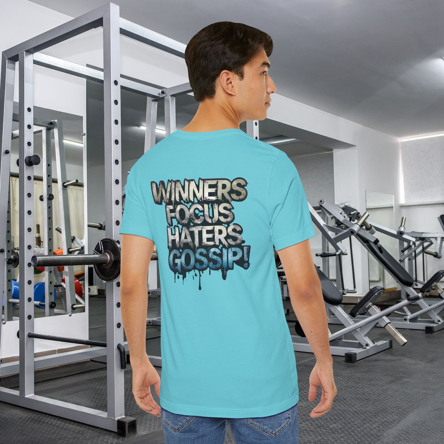 Winners Focus Haters Gossip! Tee - Motivational Graphic Shirt - Unisex Tee for Casual Wear - Gift for Friends - Streetwear Fashion