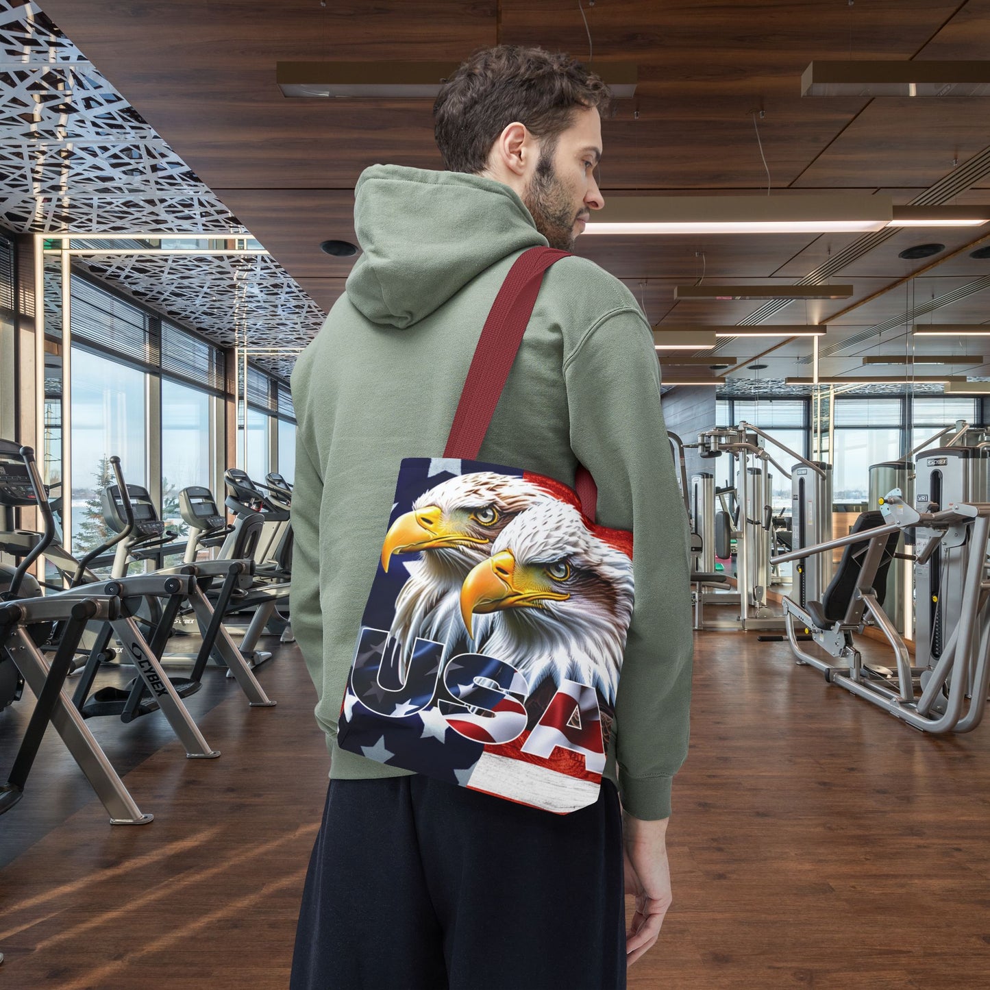 ๐บ๐ธ Patriotic ๐บ๐ธ USA ๐บ๐ธ Bald Eagles ๐บ๐ธ Tote Bag ๐บ๐ธ All Over Print ๐บ๐ธ American Flag Design ๐บ๐ธ Five Different Handle Colors ๐บ๐ธ Red ๐บ๐ธ Navy ๐บ๐ธ Black ๐บ๐ธ Beige ๐บ๐ธ White