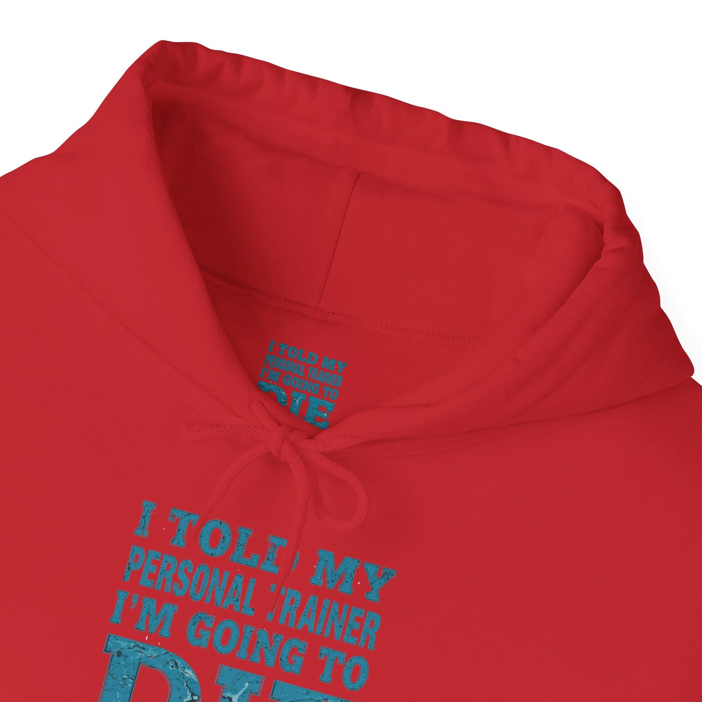 Funny - I Told My Personal Trainer That I'm Going To Die And He Said Two More! - Design - Workout Hoodie - Sizes - S - 5XL - Gym Humor Sweatshirt - Personal Trainer Gift - Fitness Motivational Apparel