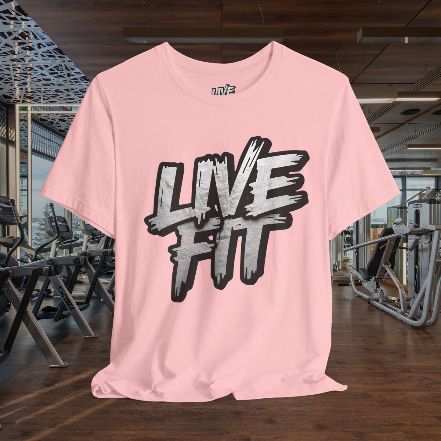 LIVE FIT Unisex Jersey Tee - Fitness Shirt - XS - 4XL - Workout Apparel - Motivational T-Shirt - Casual Wear - Gift for Fitness Enthusiasts