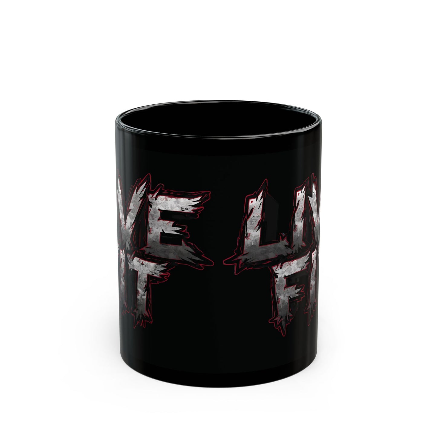Ceramic Black Mug - LIVE FIT Design - 11oz - 15oz -