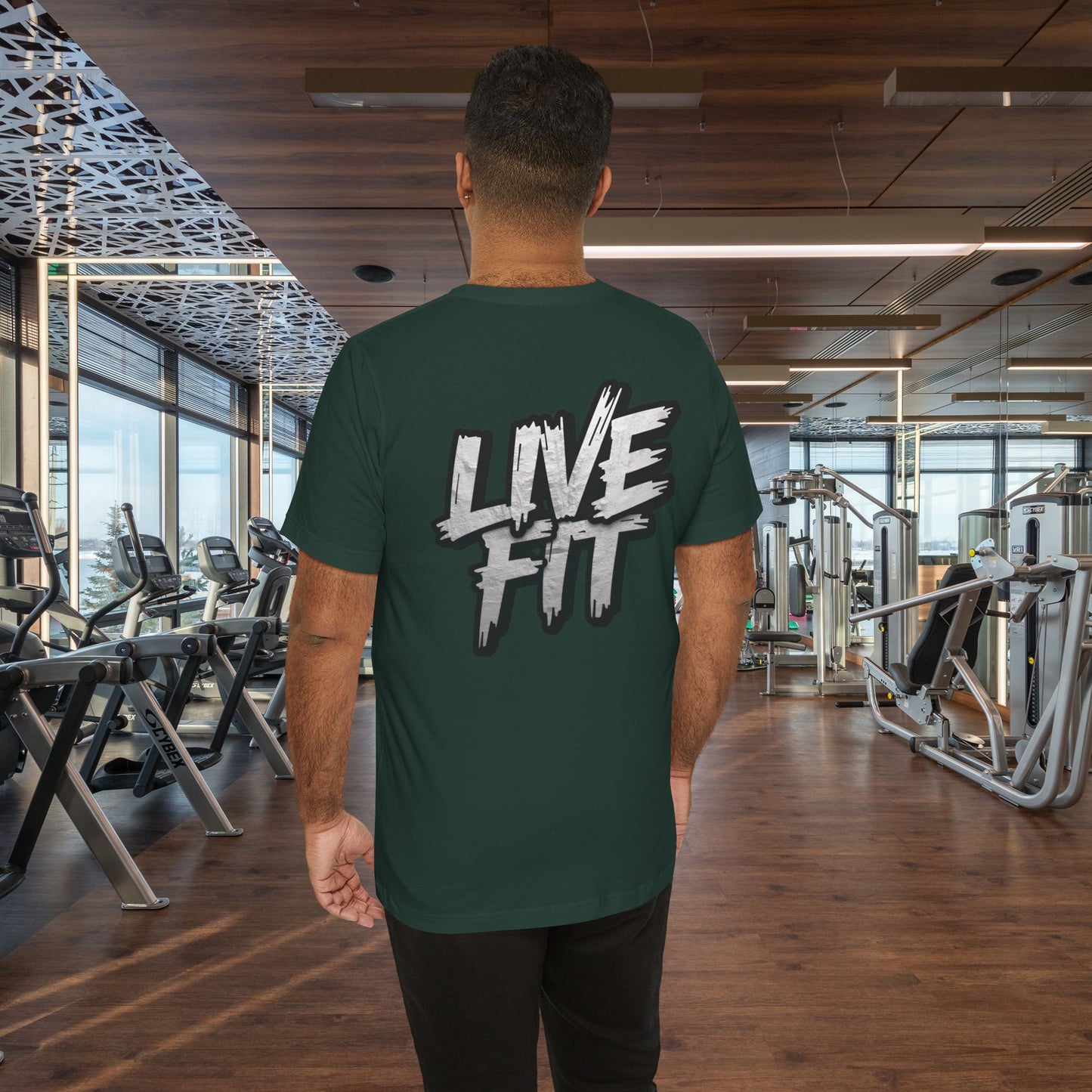 LIVE FIT Unisex Jersey Tee - Fitness Shirt - XS - 4XL - Workout Apparel - Motivational T-Shirt - Casual Wear - Gift for Fitness Enthusiasts