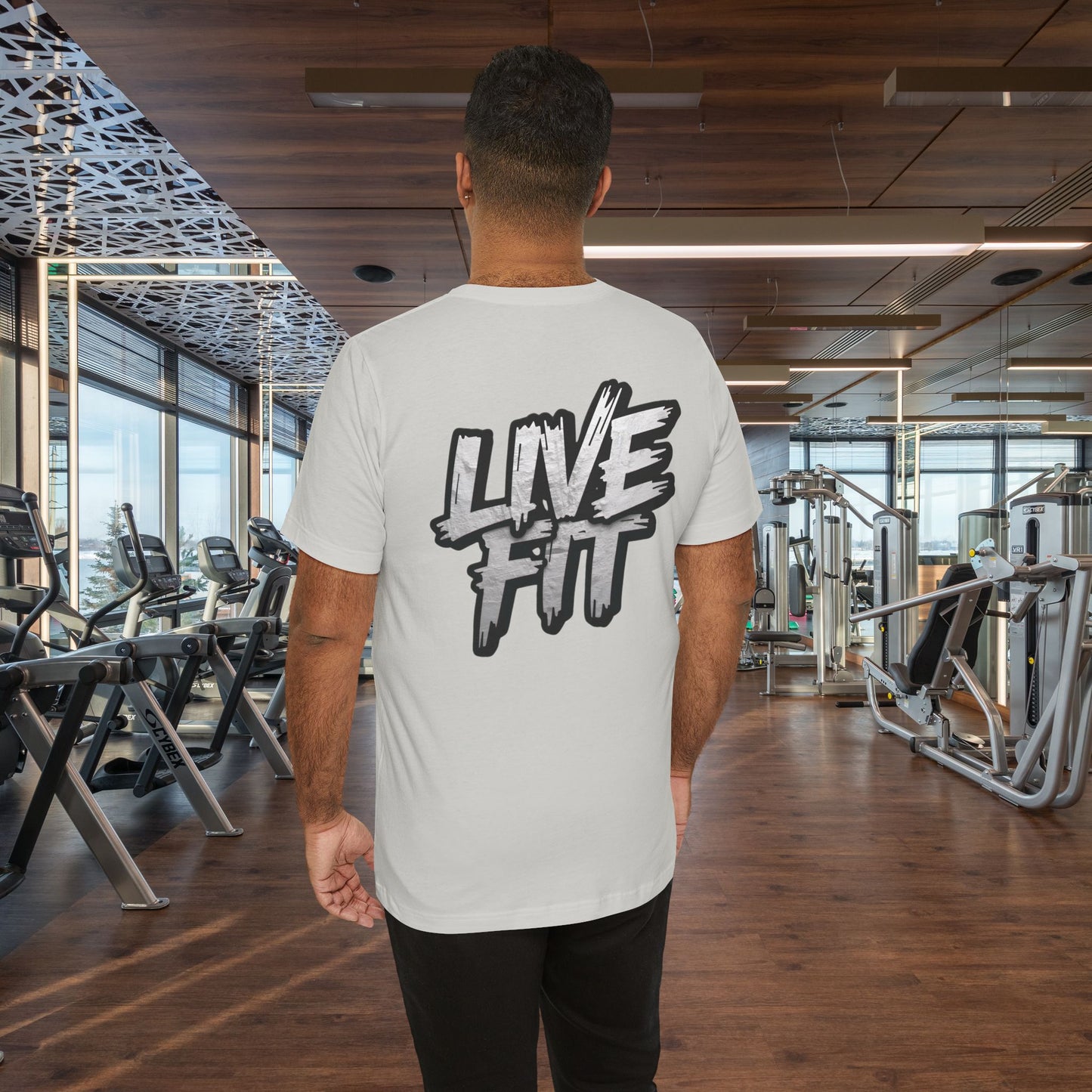 LIVE FIT Unisex Jersey Tee - Fitness Shirt - XS - 4XL - Workout Apparel - Motivational T-Shirt - Casual Wear - Gift for Fitness Enthusiasts
