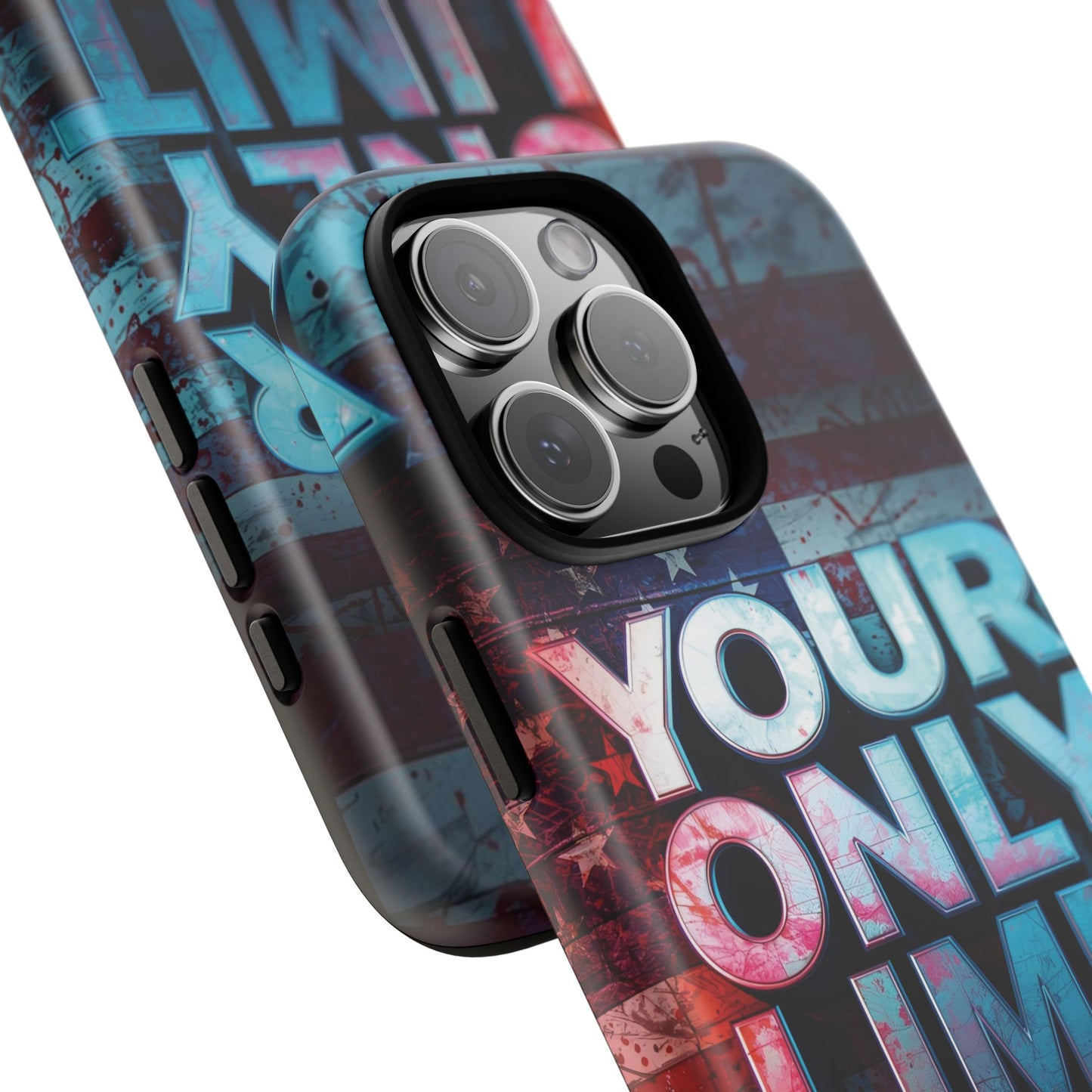 Tough Cases Phone Case -Your Only Limit Is You! Motivational Design, Inspirational Gift, Customizable Cover, USA Flag, Adventure Vibes