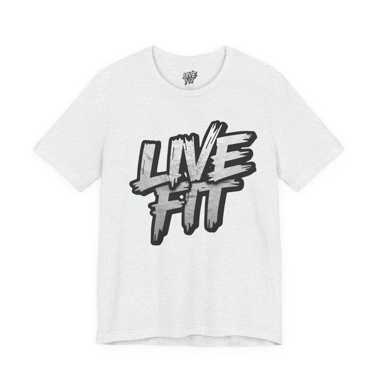 LIVE FIT Unisex Jersey Tee - Fitness Shirt - XS - 4XL - Workout Apparel - Motivational T-Shirt - Casual Wear - Gift for Fitness Enthusiasts