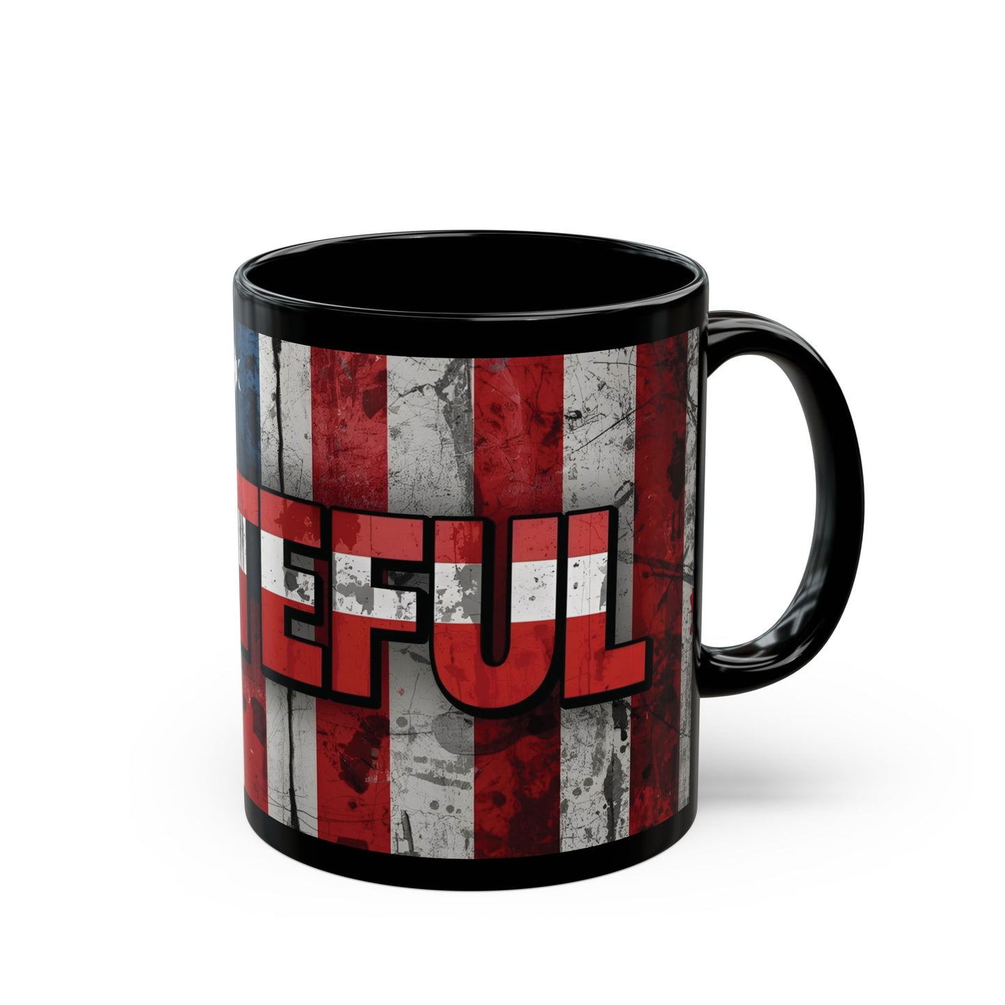 Patriotic Grateful Mug - 11oz & 15oz, Perfect Gift for Veterans, Independence Day Decor, Coffee Lovers, Home & Office
