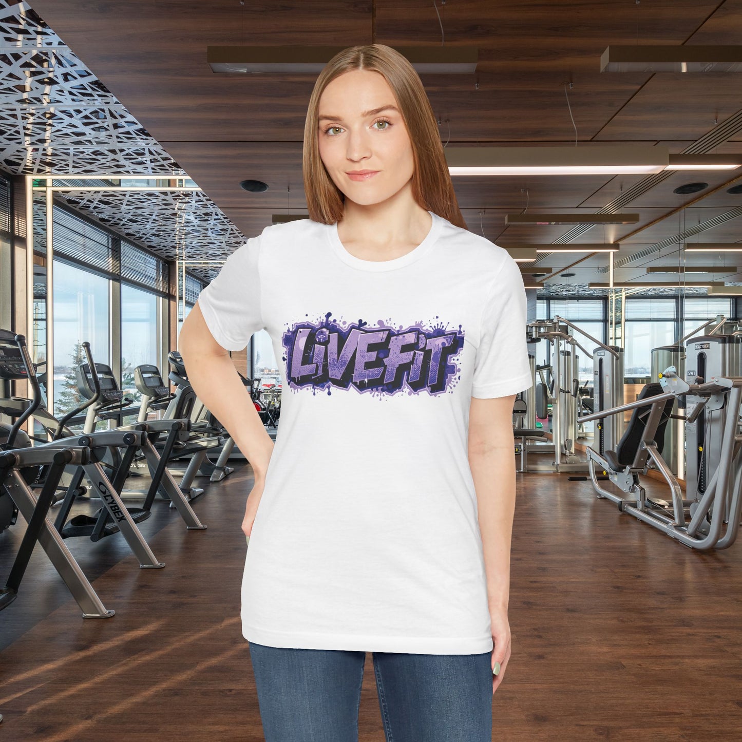 Live Fit Unisex Tee - Fitness Shirt - Motivational Graphic Tee - Workout Apparel - Casual Wear - Gift for Gym Lovers - Active Lifestyle -