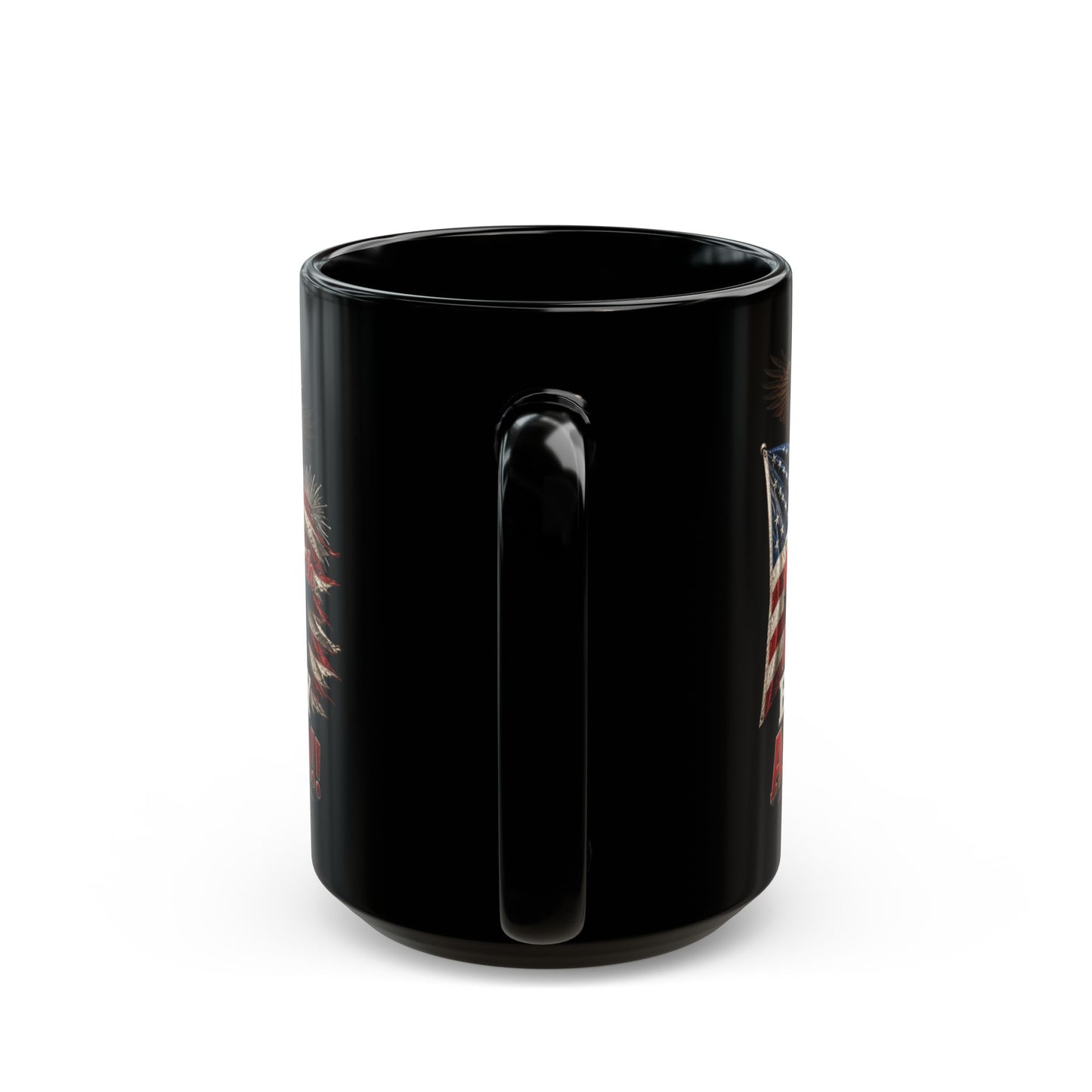 Happy 250th Birthday America! Black Mug – Patriotic 1776–2026 Eagle & Fireworks Coffee Cup