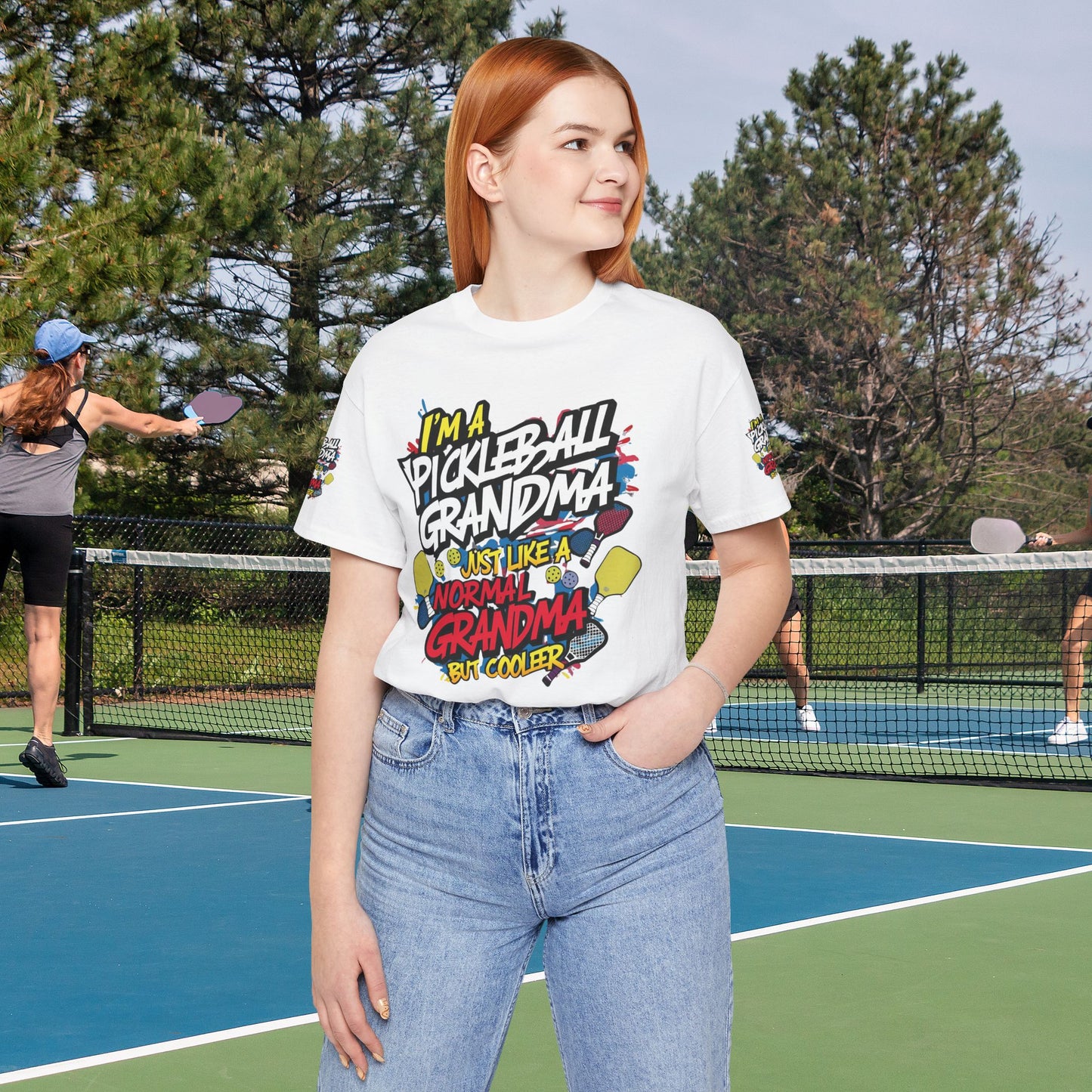 I'm A Pickleball Grandma Just Like a Normal Grandma But Way Cooler! Unisex Jersey Short Sleeve T-shirt For Active Grandmothers - Birthday Gift - Holiday Gifts