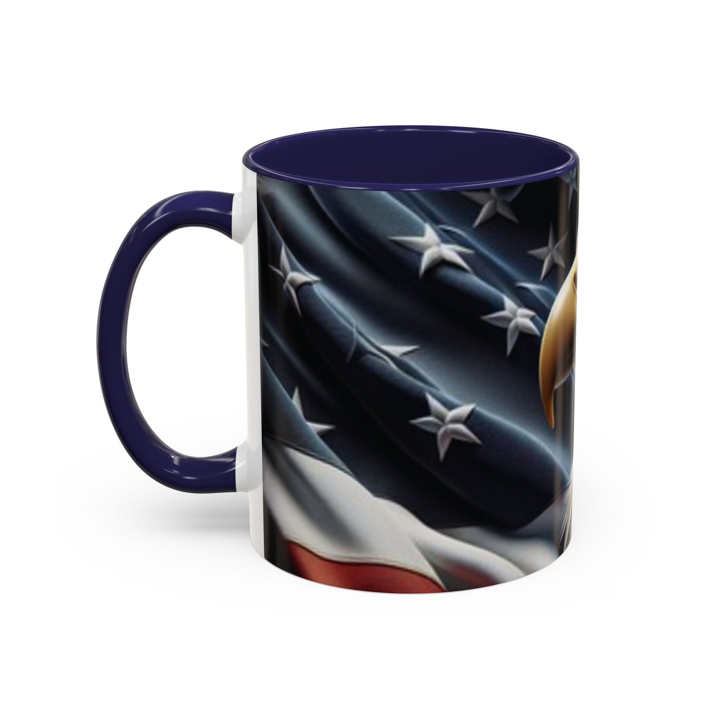 Patriotic Eagle Coffee Mug, 11oz & 15oz, US Flag Mug, Gift for Veterans, Independence Day Decor, Americana Drinkware