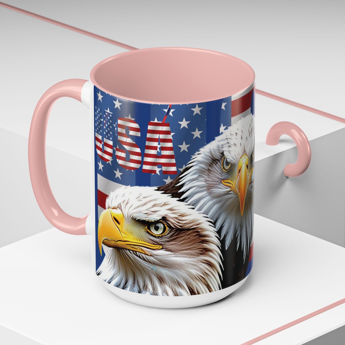 πΊπΈ Eye-Catching πΊπΈ Patriotic πΊπΈ Bald Eagle πΊπΈ Red White & Blue πΊπΈ USA πΊπΈ Accent Coffee Mug πΊπΈπΊπΈ 11oz & πΊπΈ 15oz πΊπΈ Sizes πΊπΈ 8 Color Options πΊπΈ Red πΊπΈ Black πΊπΈ Light Blue πΊπΈ Yellow πΊπΈ Orange πΊπΈ Navy πΊπΈ Pink πΊπΈ Purple