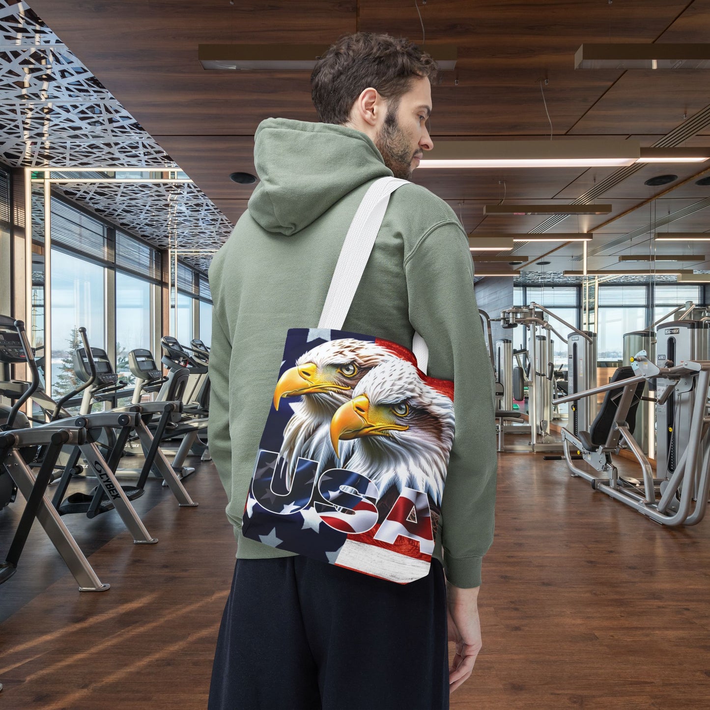 ๐บ๐ธ Patriotic ๐บ๐ธ USA ๐บ๐ธ Bald Eagles ๐บ๐ธ Tote Bag ๐บ๐ธ All Over Print ๐บ๐ธ American Flag Design ๐บ๐ธ Five Different Handle Colors ๐บ๐ธ Red ๐บ๐ธ Navy ๐บ๐ธ Black ๐บ๐ธ Beige ๐บ๐ธ White