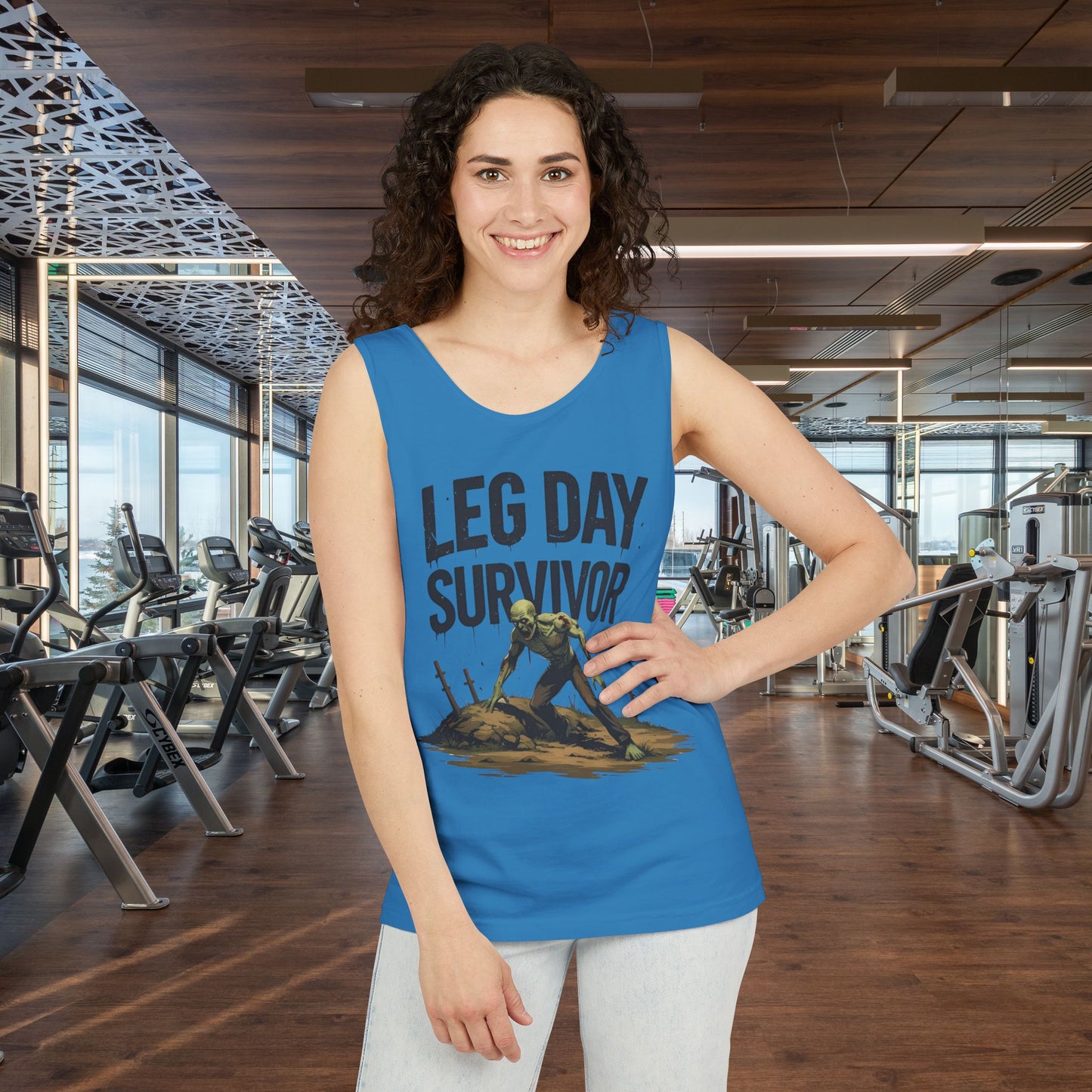 Leg Day Survivor Tank Top - Unisex Fitness Apparel, Gym Gear, Workout Clothing, Workout Gift, Funny Fitness Tee