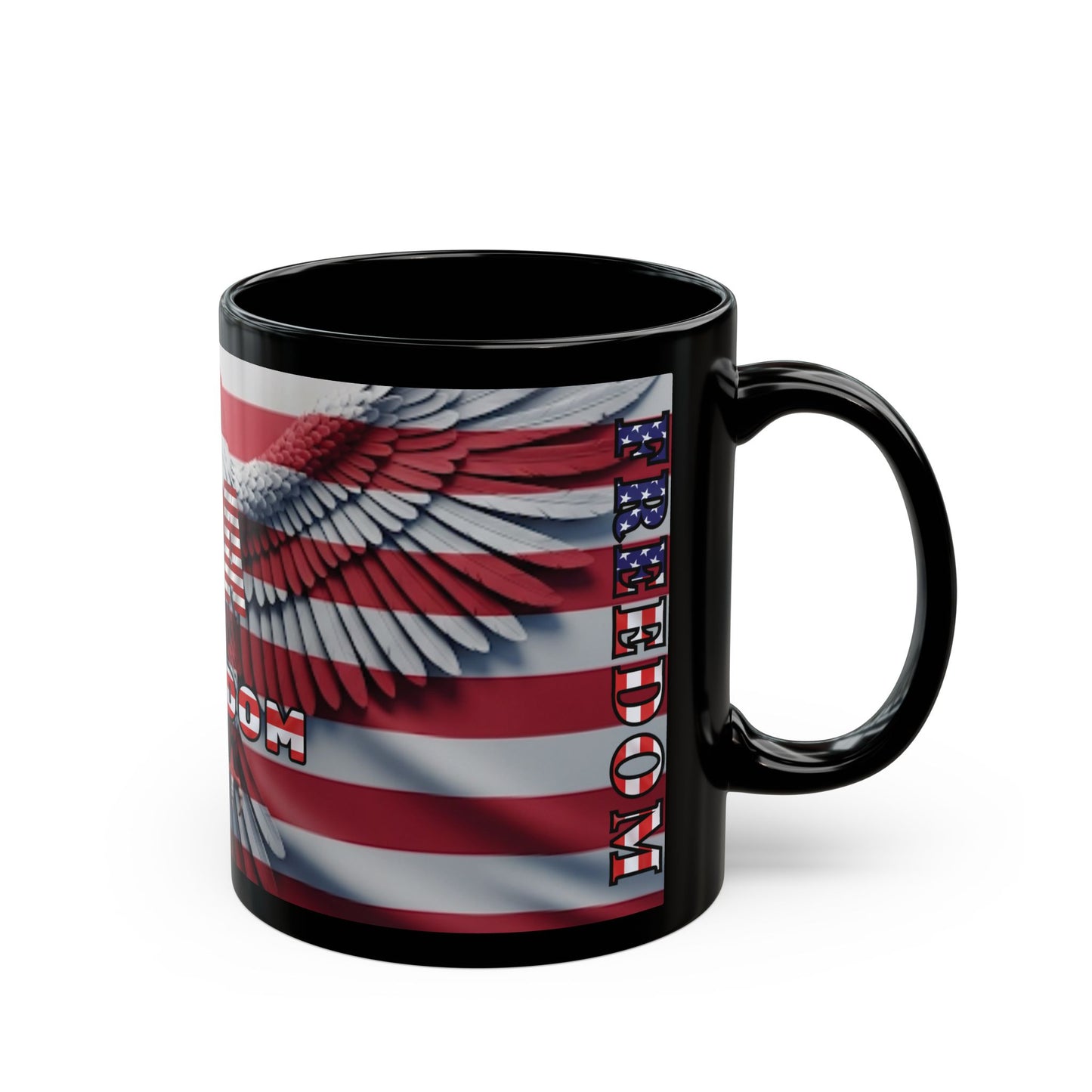 Mug - USA - Patriotic American Flag Eagle 11oz/15oz - Freedom - Red White & Blue