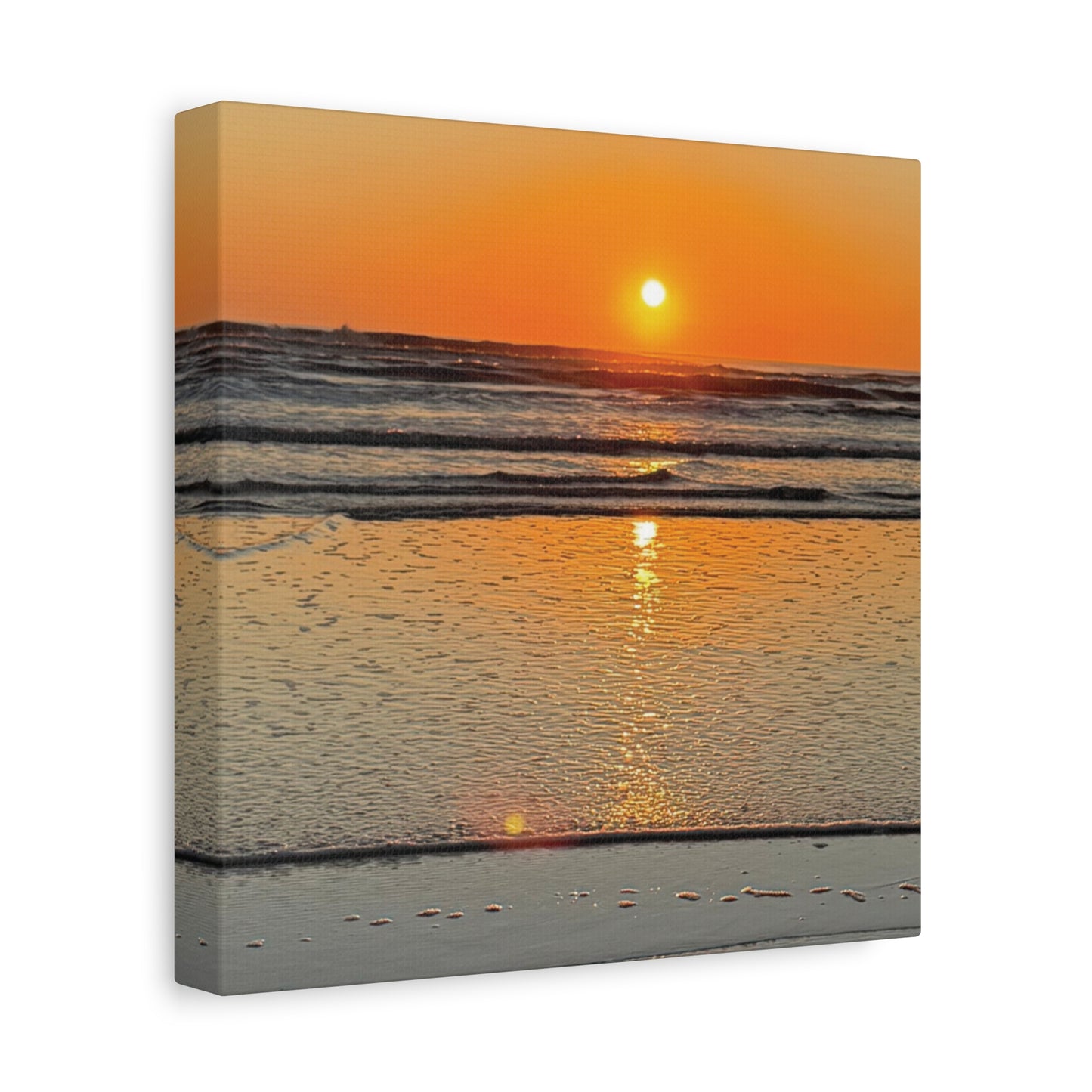 Stunning Sunset Beach Canvas Print, Ocean Decor, Wall Art, Home Decor, Coastal Artwork for Living Room