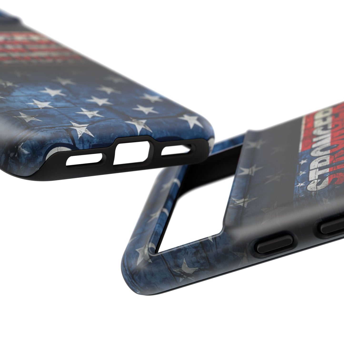 Patriotic Phone Case - Stronger Than Yesterday!, American Flag Design, Gift for Military, Independence Day, Motivational Decor, Tough Cases