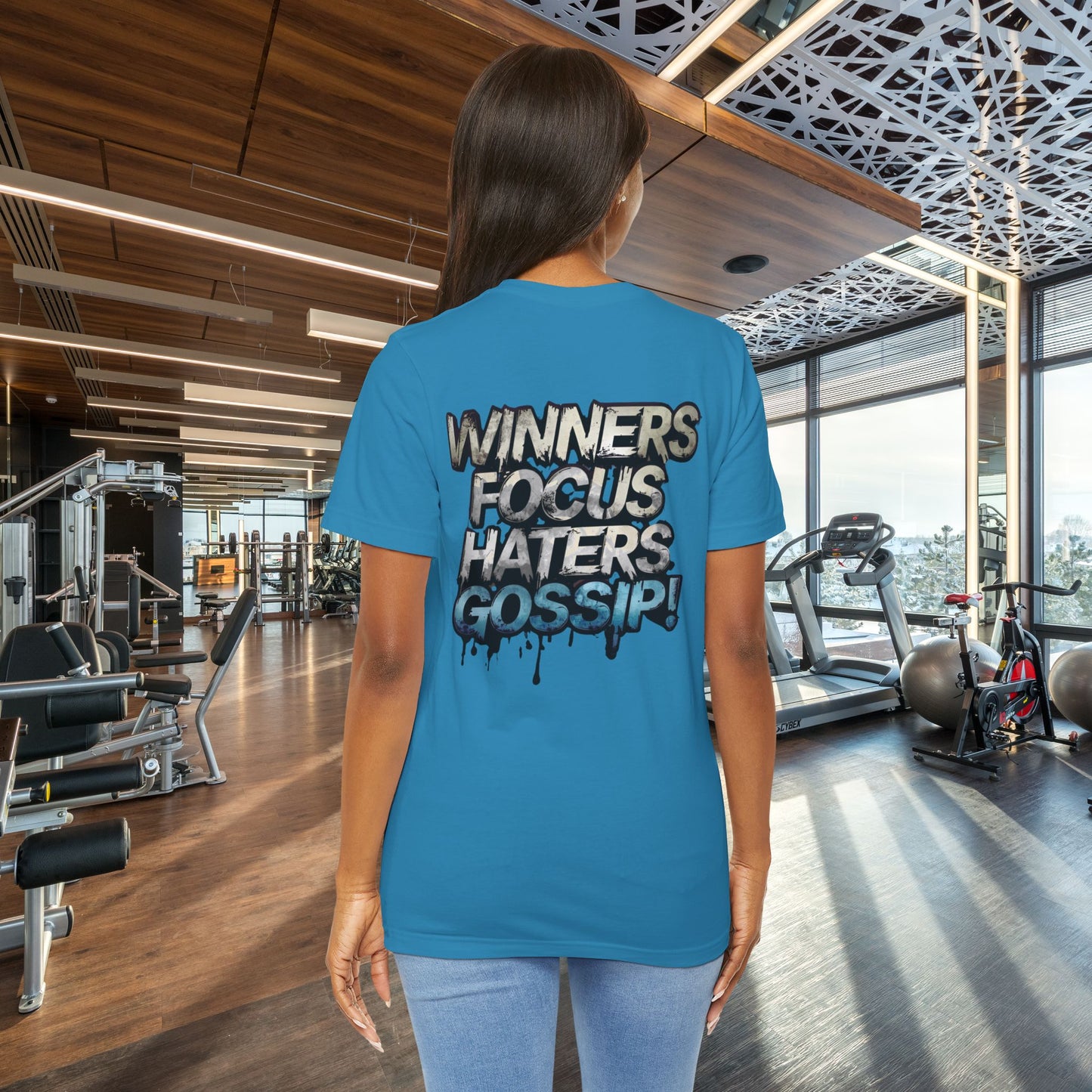 Winners Focus Haters Gossip! Tee - Motivational Graphic Shirt - Unisex Tee for Casual Wear - Gift for Friends - Streetwear Fashion