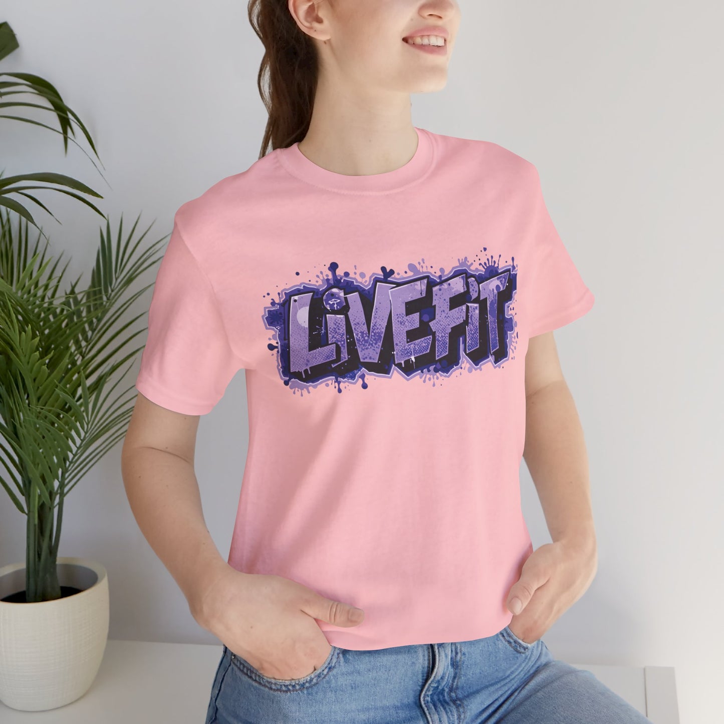 Live Fit Unisex Tee - Fitness Shirt - Motivational Graphic Tee - Workout Apparel - Casual Wear - Gift for Gym Lovers - Active Lifestyle -