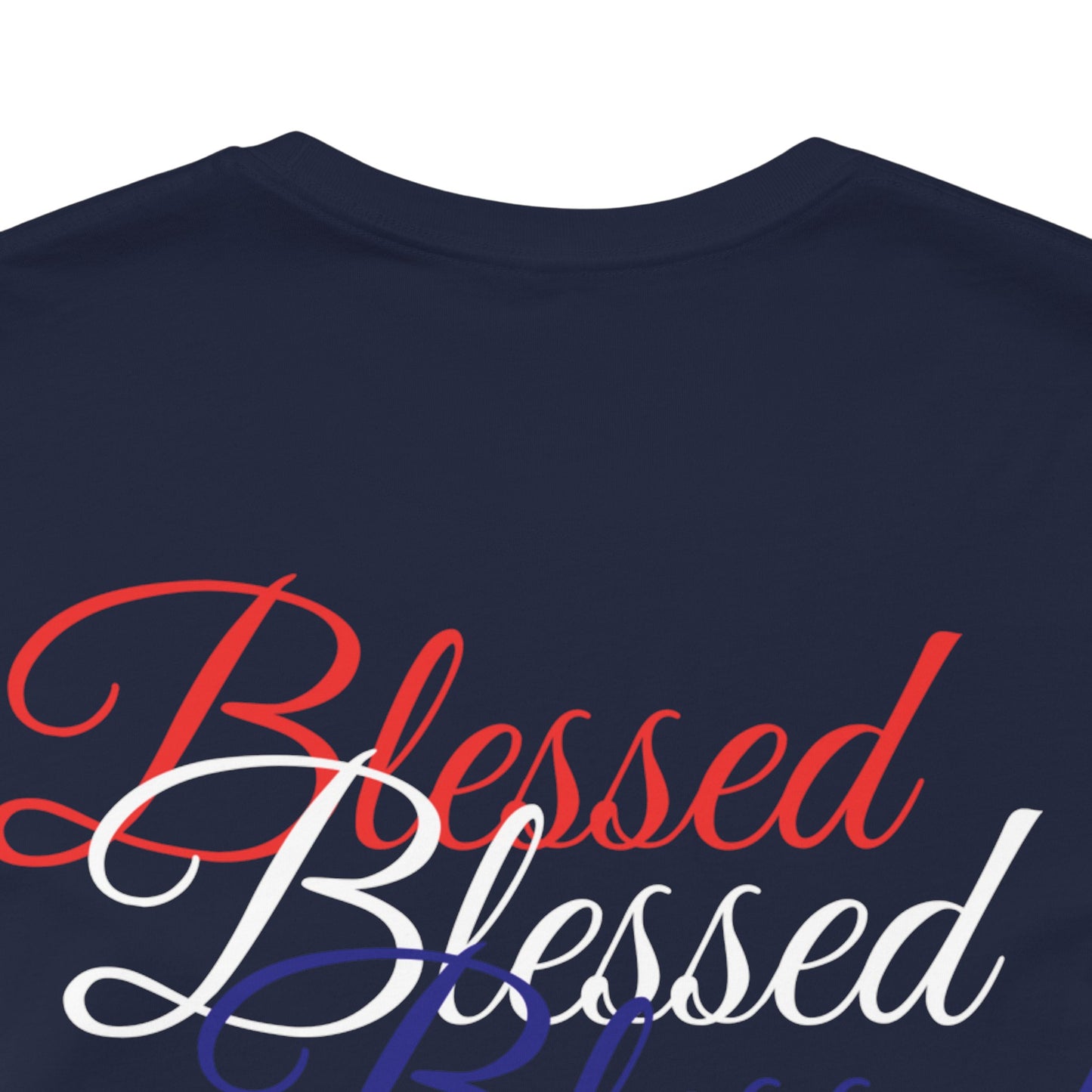 Red White Blue Blessed Design Unisex Tee