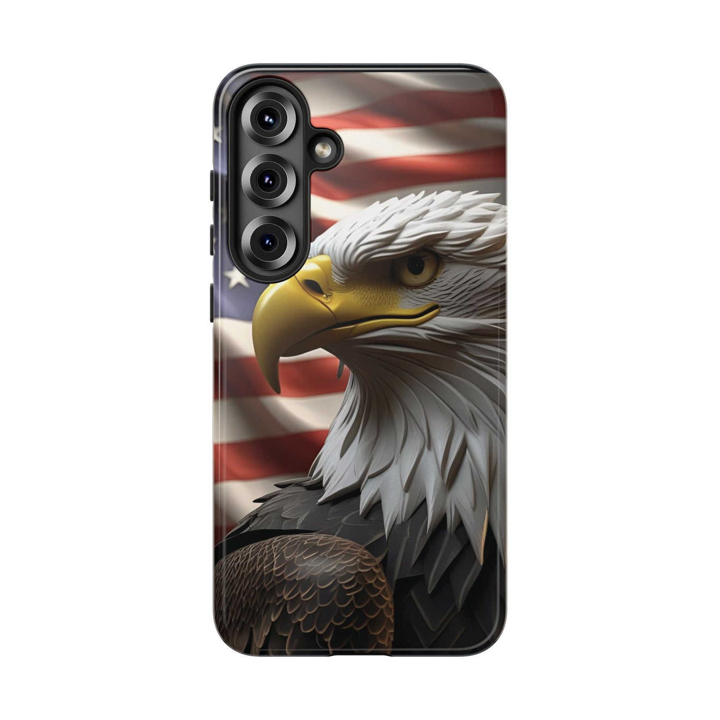 Tough Phone Cases - Patriotic - American Flag Eagle Design - Red White & Blue - Multiple Sizes -