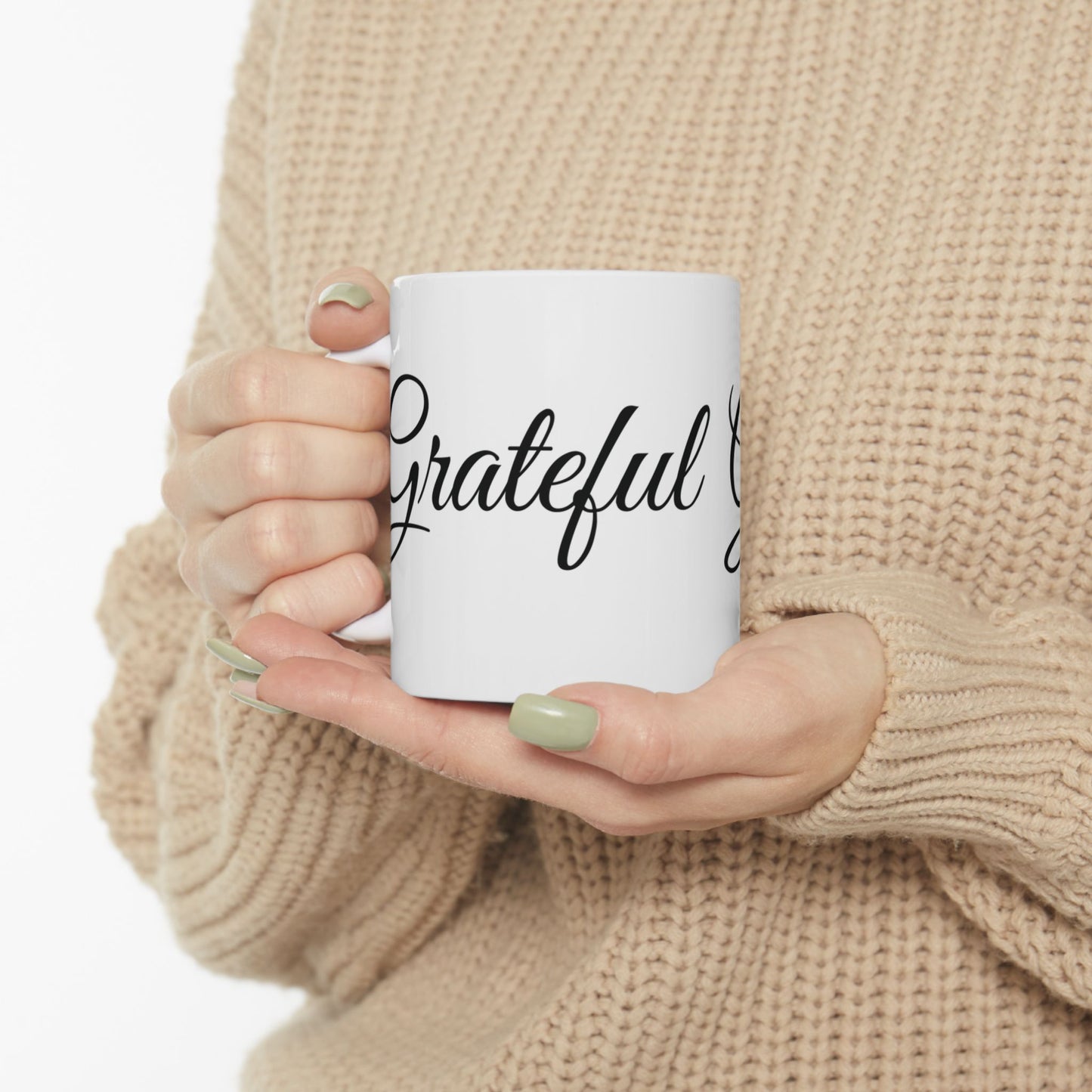 Grateful Graphic Mug - Perfect Gift for Thanksgiving or any holiday or special occasion - Inspirational Coffee Mug - Thanksgiving Decor - Holiday Celebration Gift - Appreciation Gift - Christmas Gift -