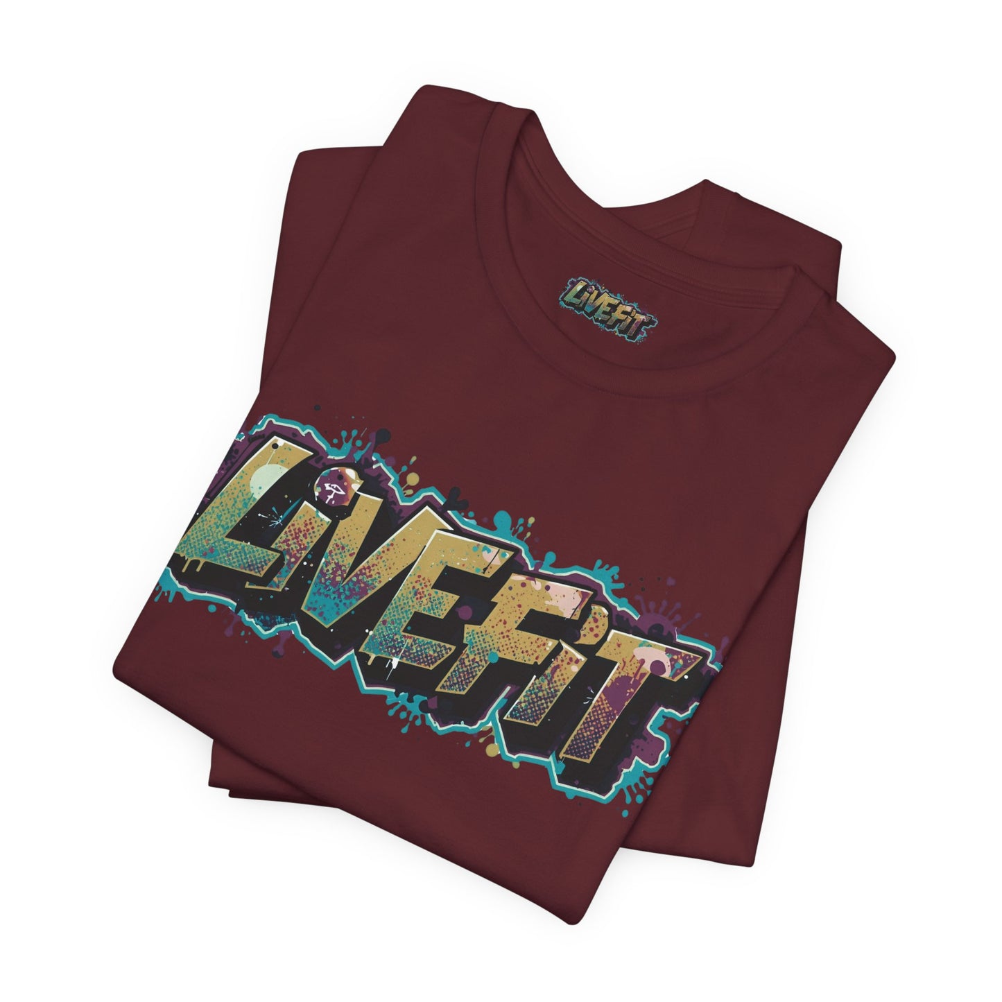 LIVE FIT Graphic Fitness Tee - Motivational Workout Apparel