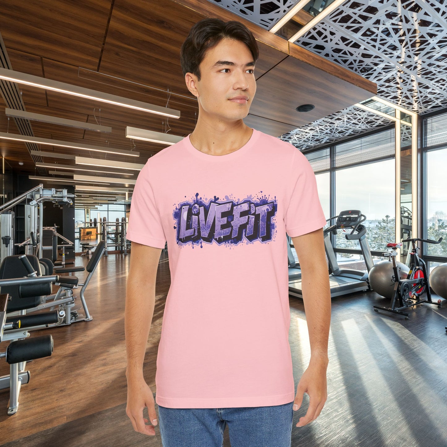 Live Fit Unisex Tee - Fitness Shirt - Motivational Graphic Tee - Workout Apparel - Casual Wear - Gift for Gym Lovers - Active Lifestyle -