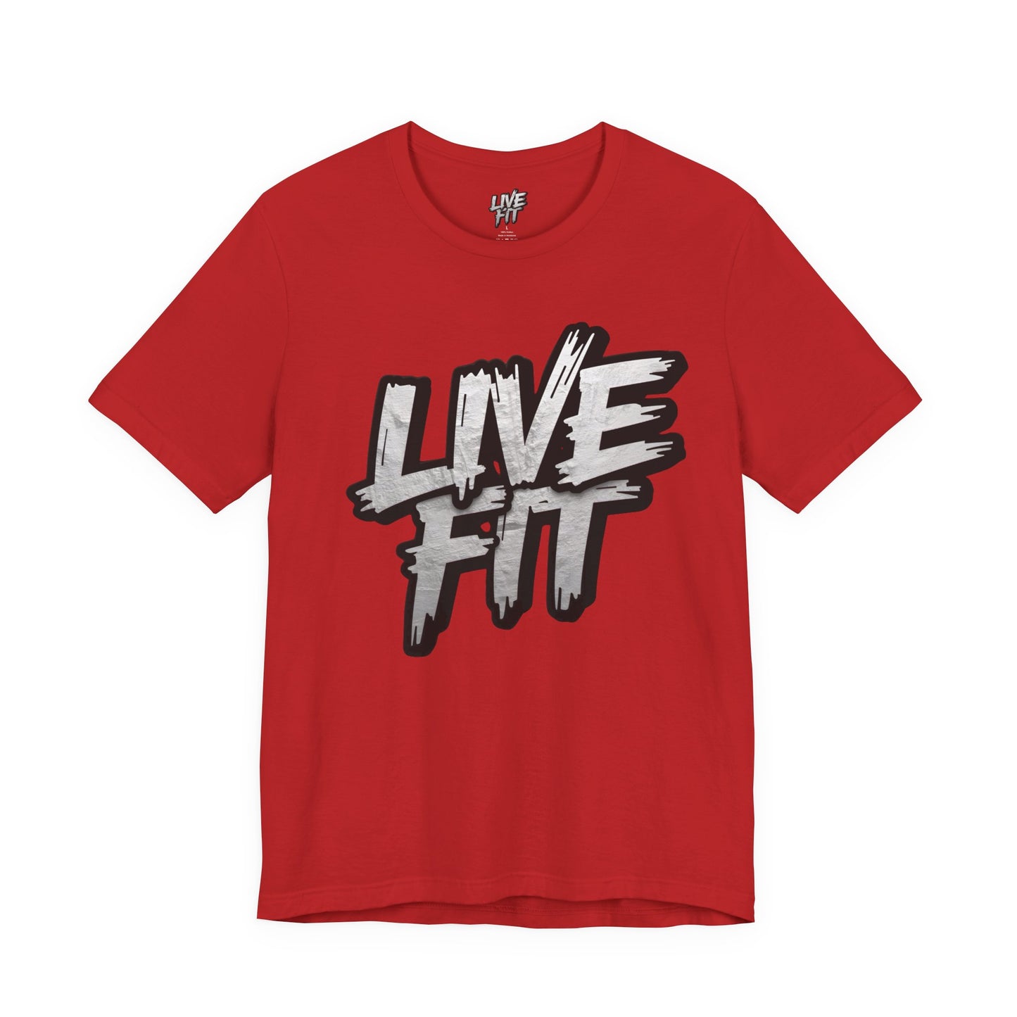 LIVE FIT Unisex Jersey Tee - Fitness Shirt - XS - 4XL - Workout Apparel - Motivational T-Shirt - Casual Wear - Gift for Fitness Enthusiasts