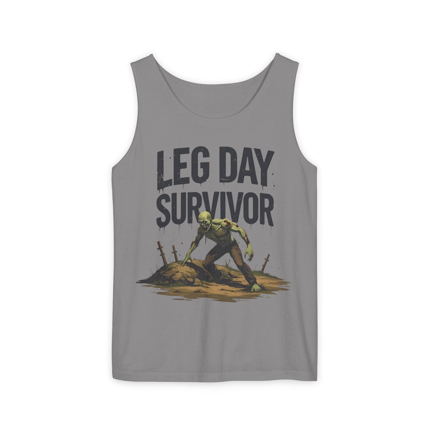 Leg Day Survivor Tank Top - Unisex Fitness Apparel, Gym Gear, Workout Clothing, Workout Gift, Funny Fitness Tee