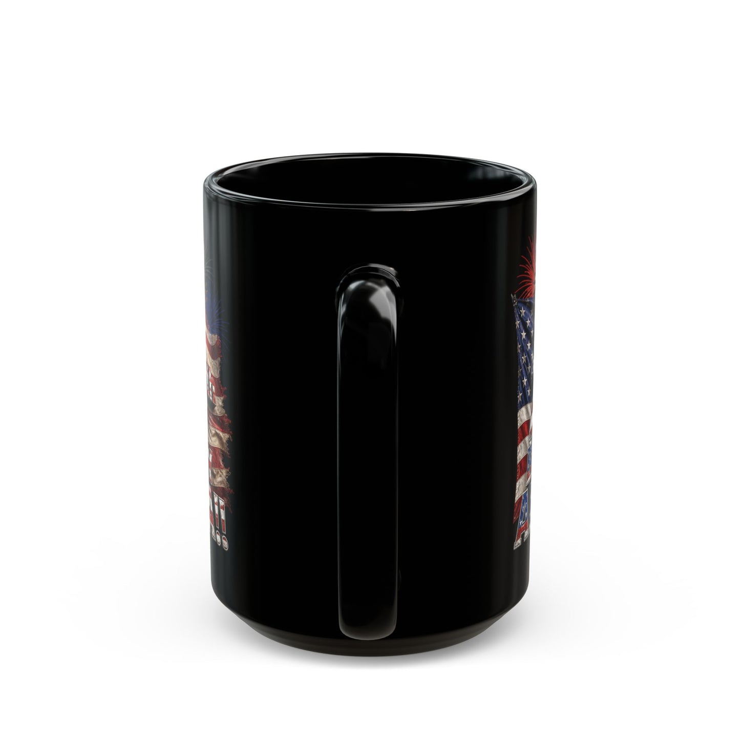 Happy 250th Birthday America Black Mug – Happy 250th Anniversary USA Patriotic Coffee Cup