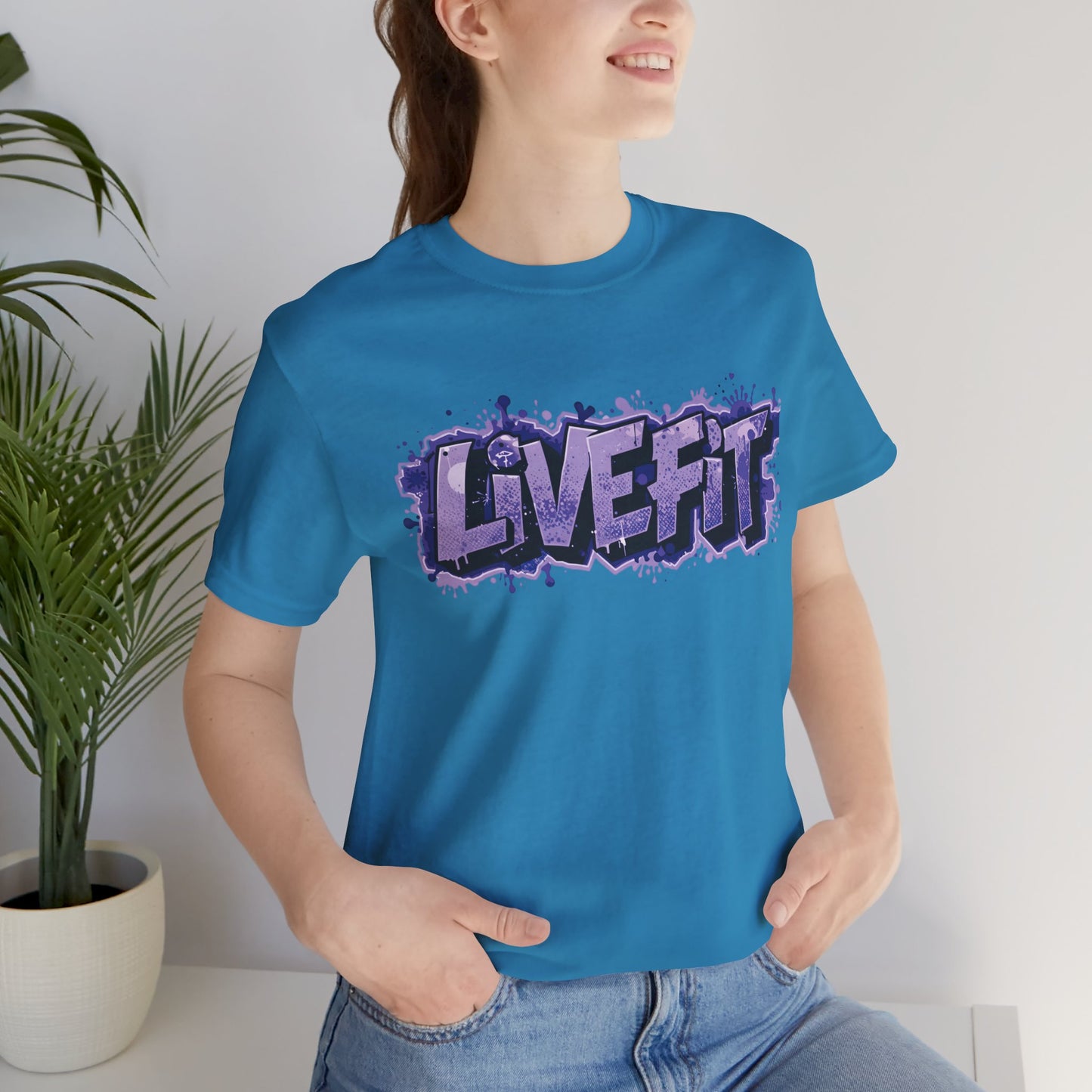 Live Fit Unisex Tee - Fitness Shirt - Motivational Graphic Tee - Workout Apparel - Casual Wear - Gift for Gym Lovers - Active Lifestyle -